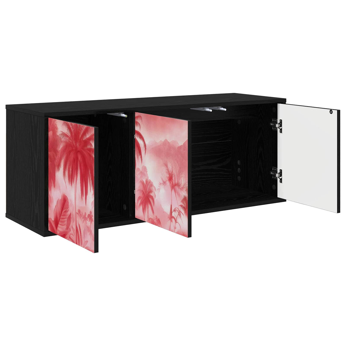 TV ormar za montažu na zid AACHEN 102 x 33 x 40 cm Crni hrast