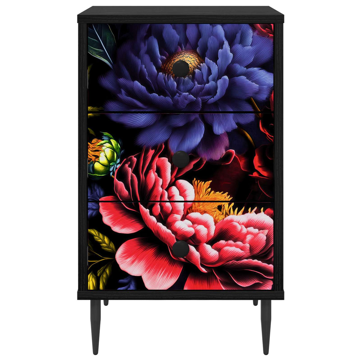 Noćni ormar KIEL Crni hrast 36 x 33 x 61 cm Konstruirano drvo