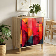Komoda HEESCH Tiskanje boja 66 x 36,5 x 75 cm Konstruirano drvo