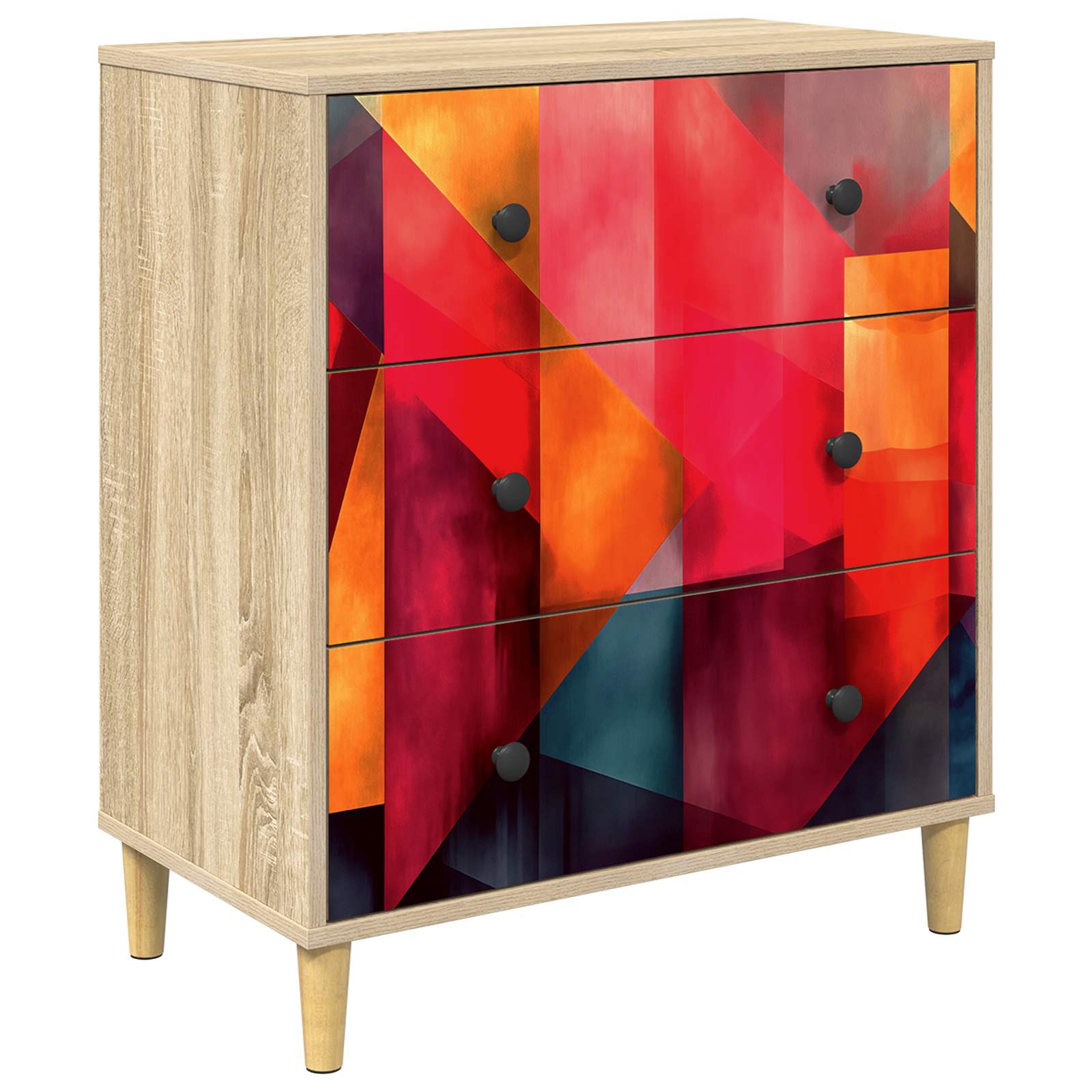 Komoda HEESCH Tiskanje boja 66 x 36,5 x 75 cm Konstruirano drvo