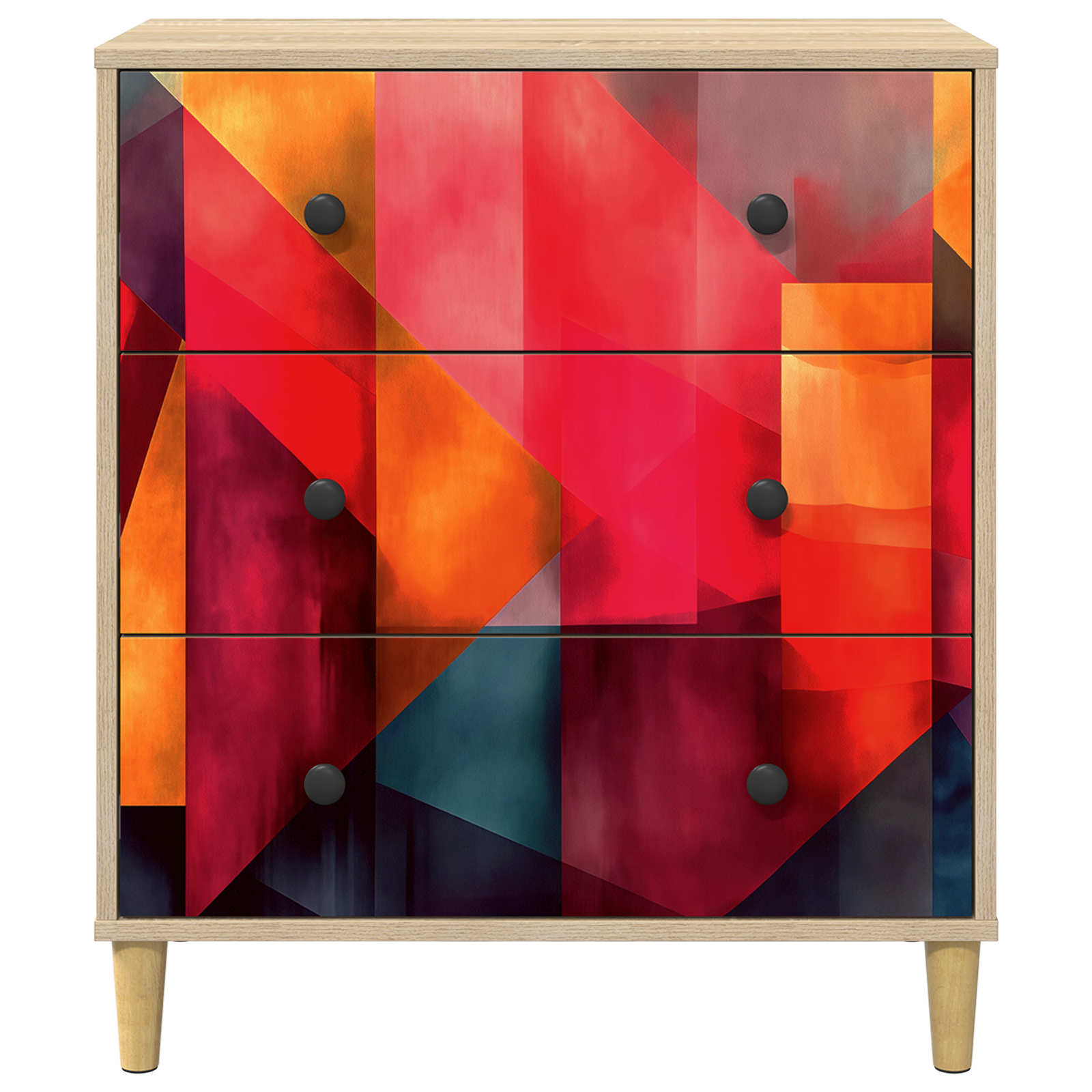 Komoda HEESCH Tiskanje boja 66 x 36,5 x 75 cm Konstruirano drvo