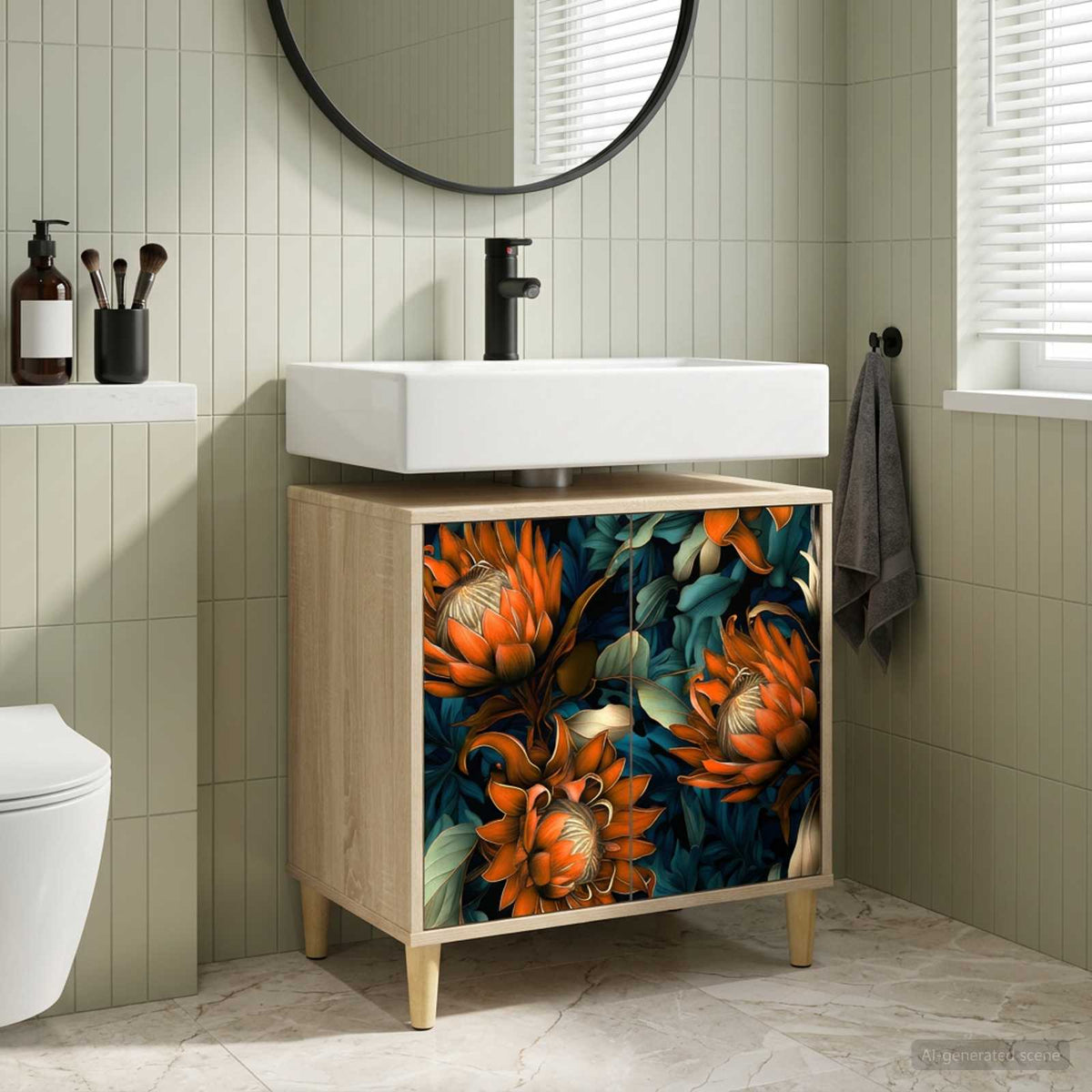 Kupaonski ormar LOCHEM Sonoma 60 x 40 x 60 cm Konstruirano drvo