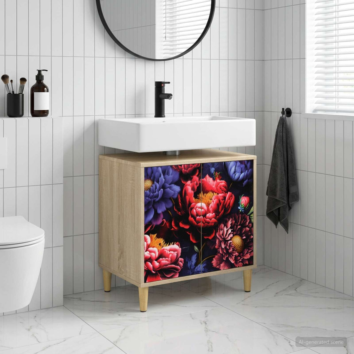 Kupaonski ormar KIEL Sonoma 60 x 40 x 60 cm Konstruirano drvo