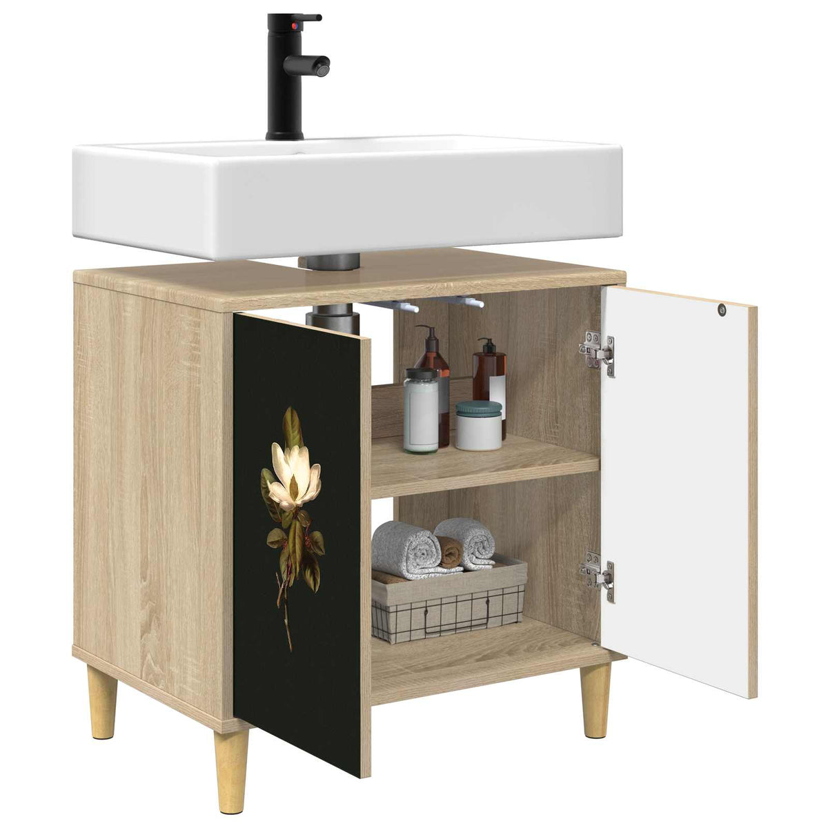 Kupaonski ormar BREMEN Sonoma 60 x 40 x 60 cm Konstruirano drvo