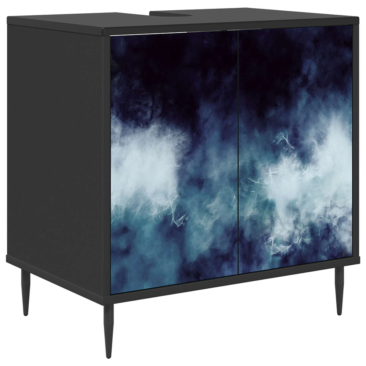 Kupaonski ormar RAALTE Crni hrast 60 x 40 x 61 cm