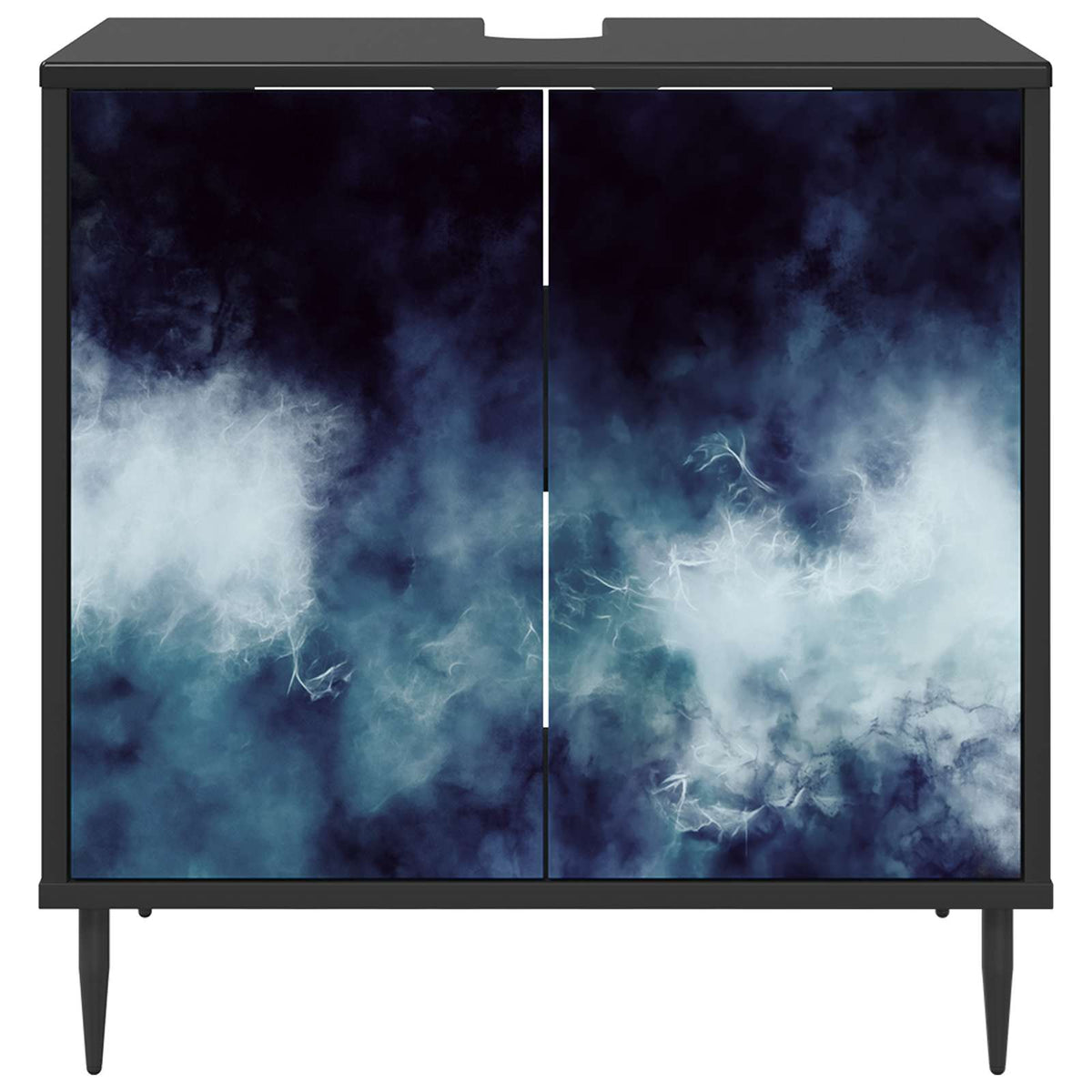 Kupaonski ormar RAALTE Crni hrast 60 x 40 x 61 cm