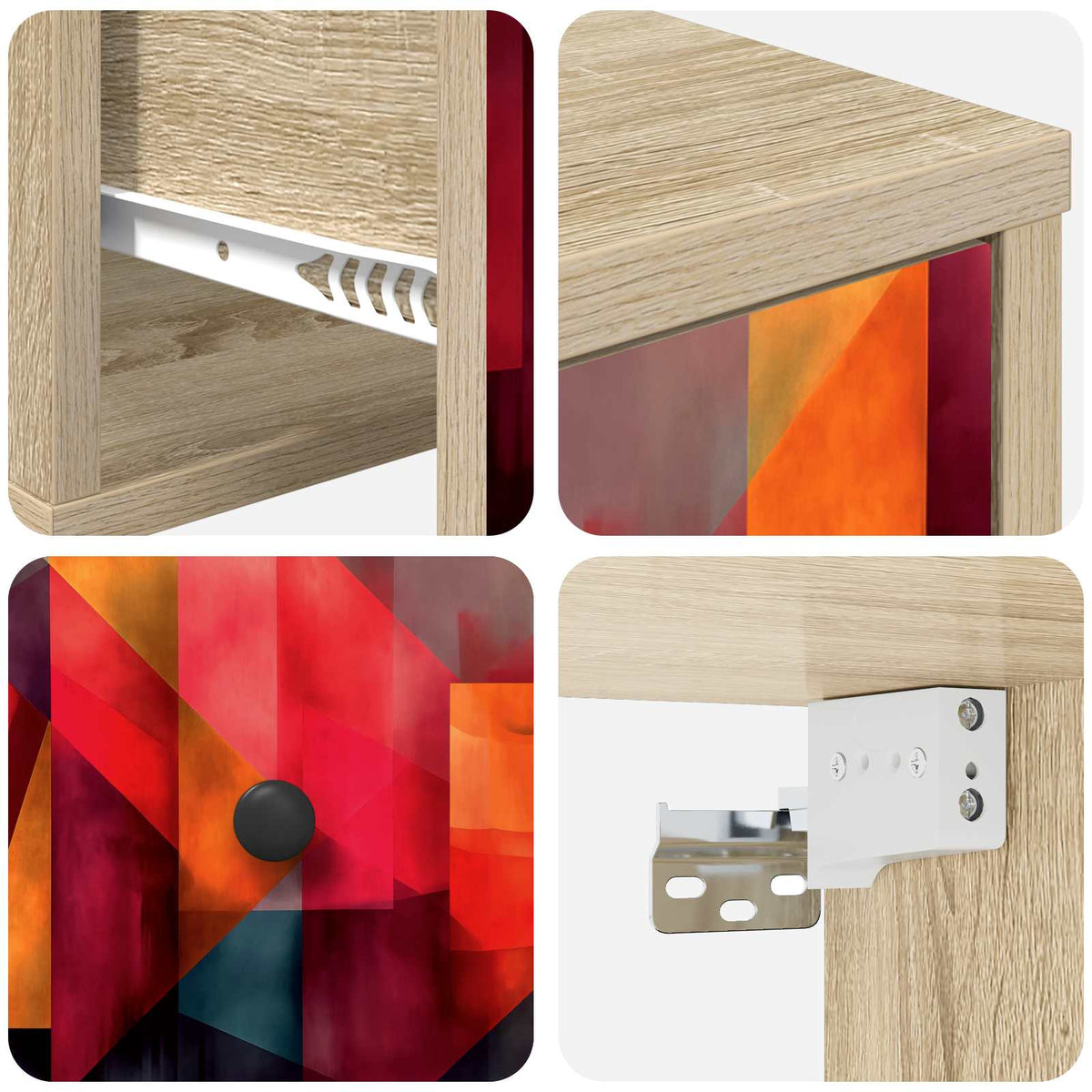 Wall-mounted noćni ormarić HEESCH Hrast sonoma 36 x 33 x 25 cm