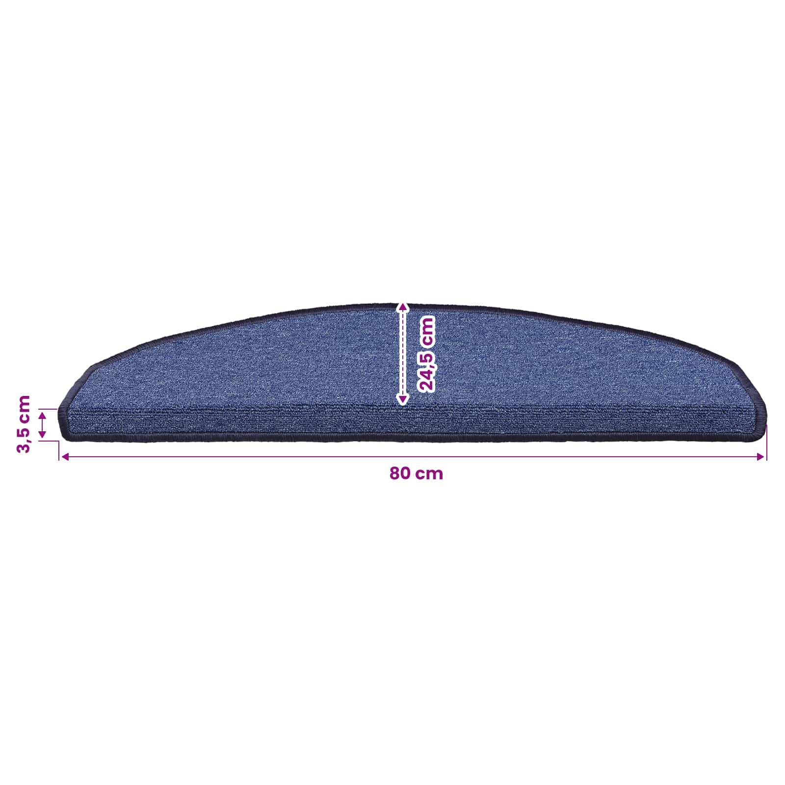 Samoljepljivi stepenasti ulošci 15 pcs Plava 80 x 24,5 x 3,5 cm