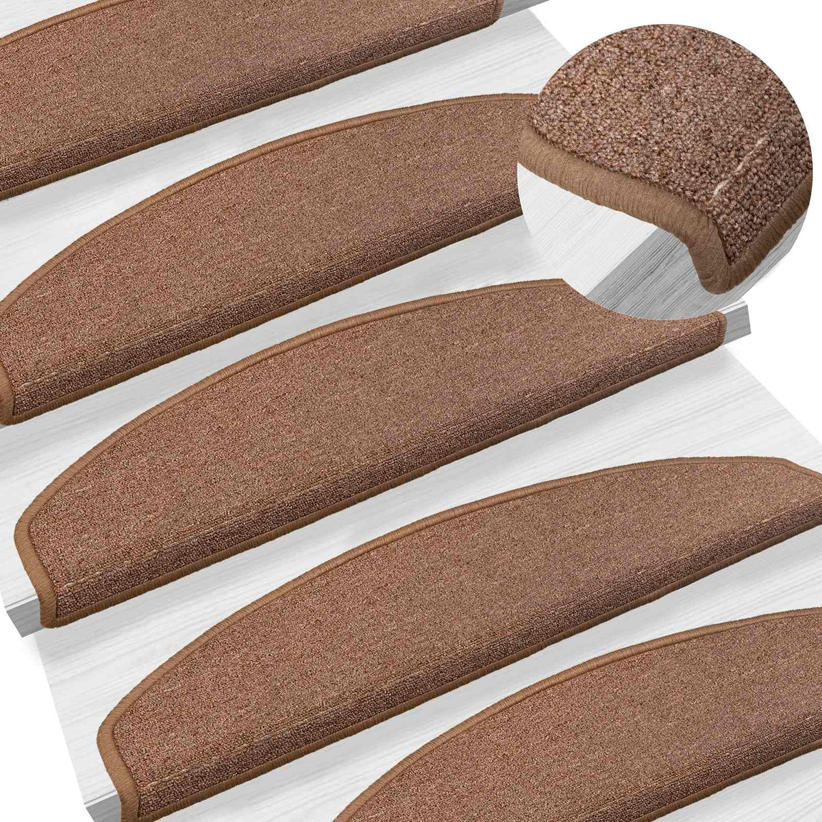 Samoljepljivi stepenasti ulošci 15 pcs Smeđa 80 x 24,5 x 3,5 cm