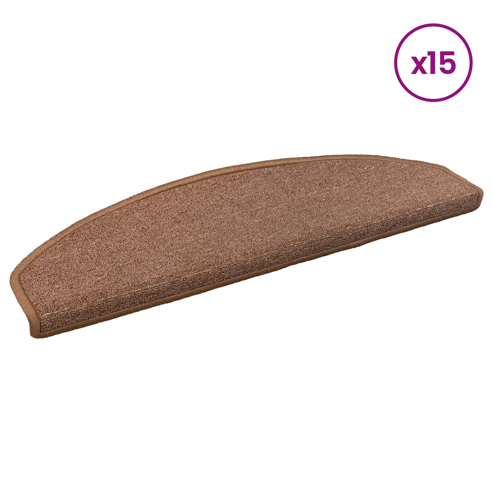 Samoljepljivi stepenasti ulošci 15 pcs Smeđa 80 x 24,5 x 3,5 cm