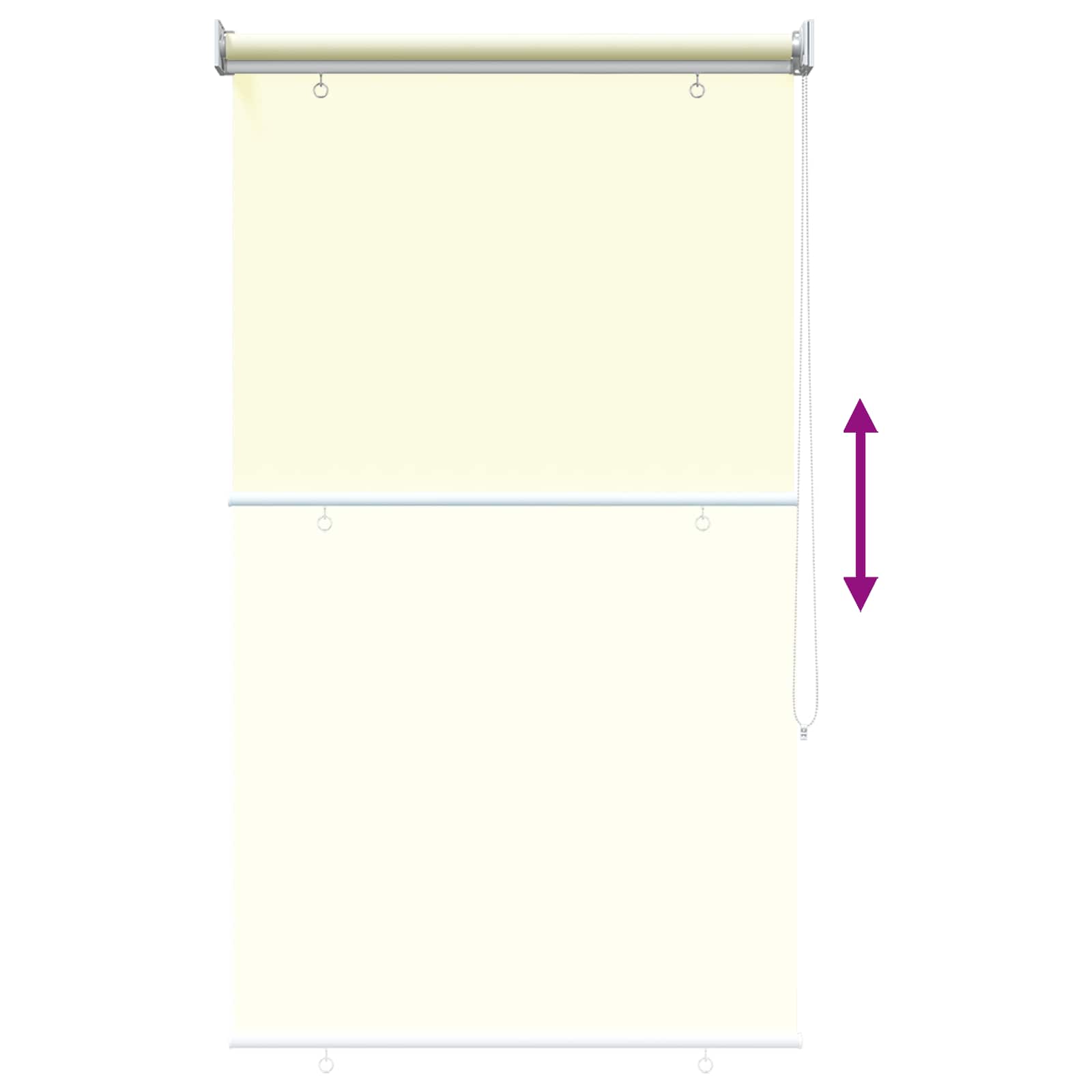 Roleta zaštita od UV zračenja Krem 80 x 230 cm Poliester
