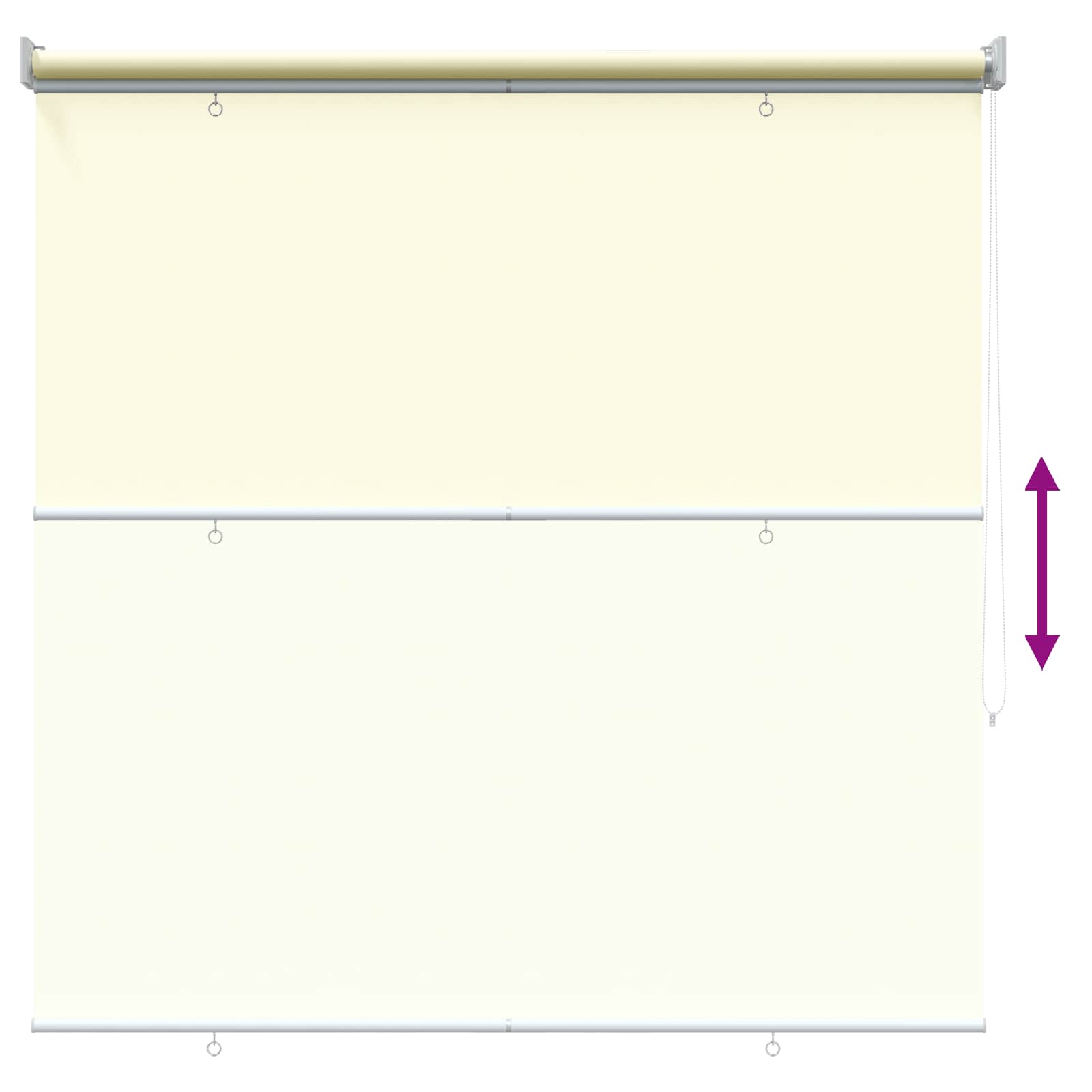 Roleta zaštita od UV zračenja Krem 120 x 230 cm Poliester