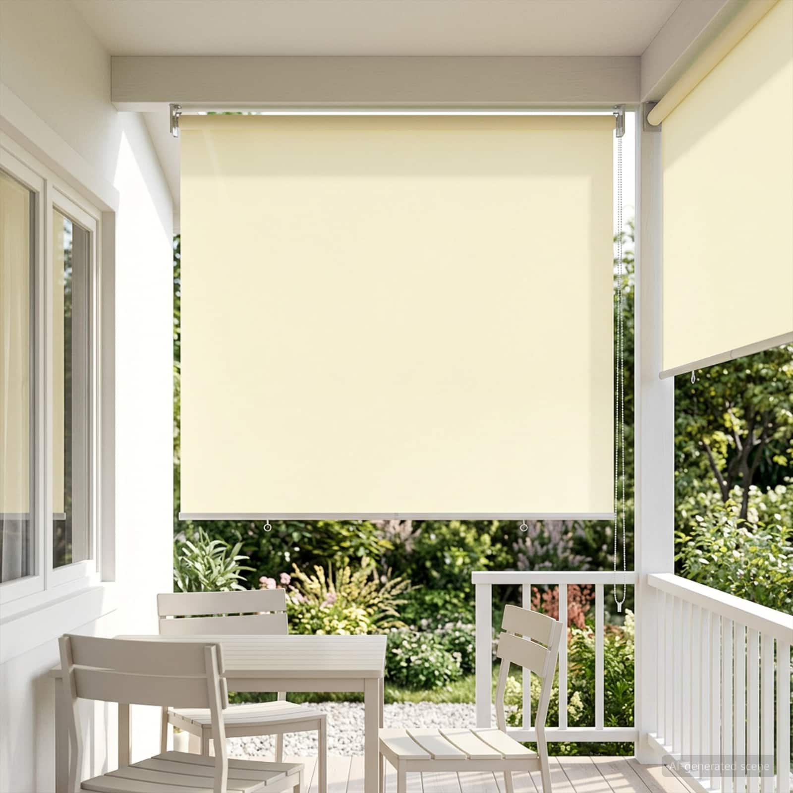 Rolo zavjesa za vanjsku uporabu s UV zaštitom Krem 140 x 230 cm