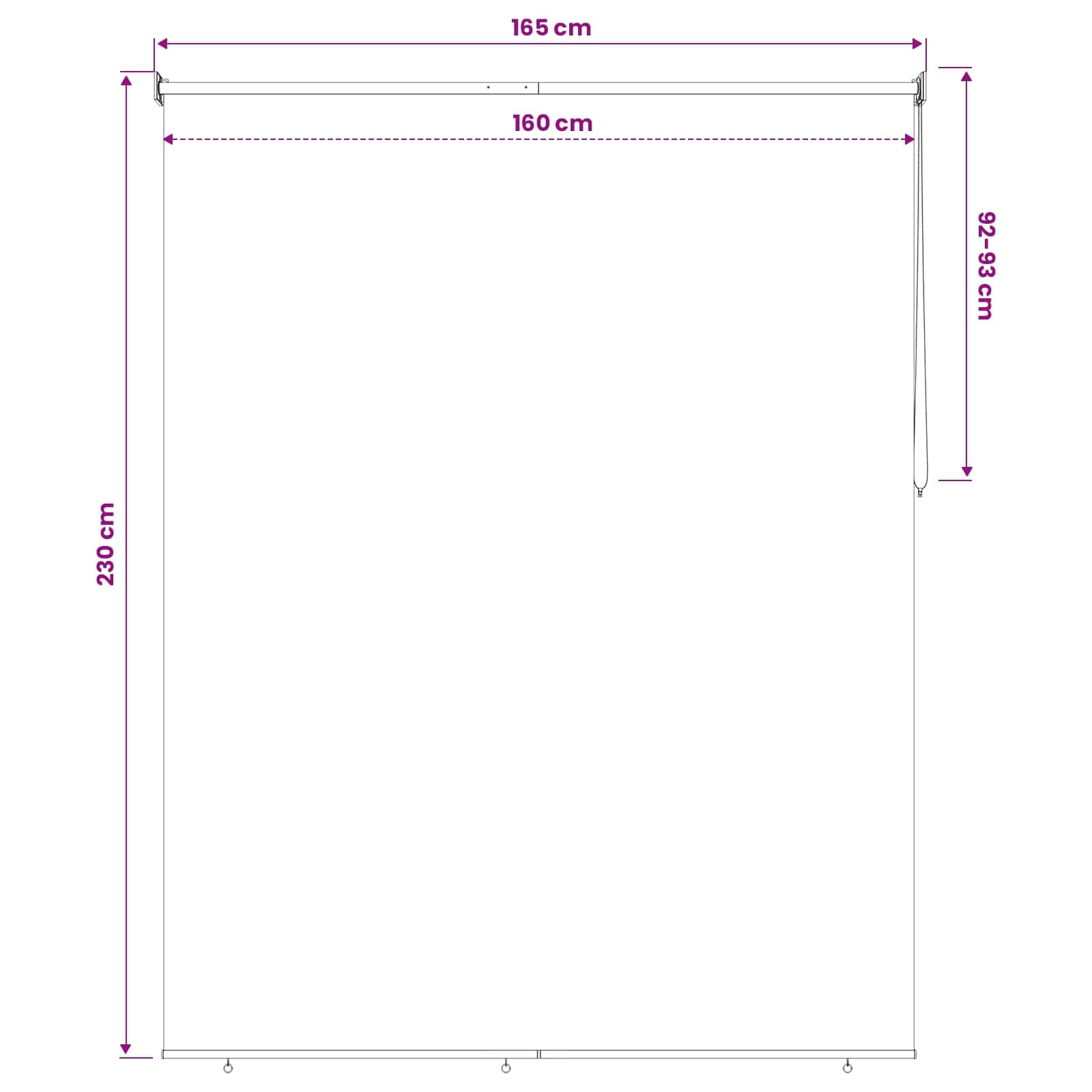 Roleta zaštita od UV zračenja Krem 160 x 230 cm Poliester