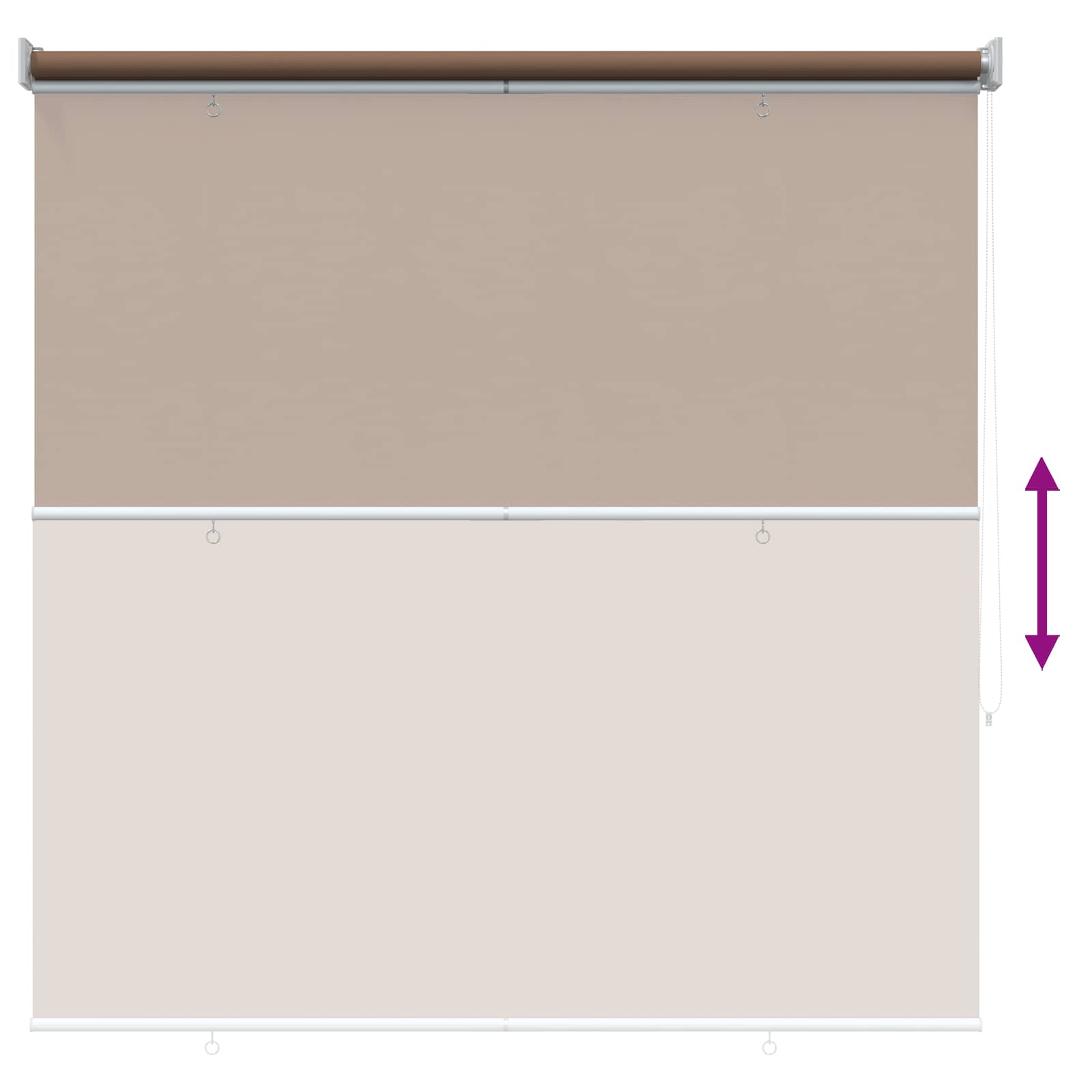 Roleta zaštita od UV zračenja Sivosmeđa 140 x 140 cm Poliester