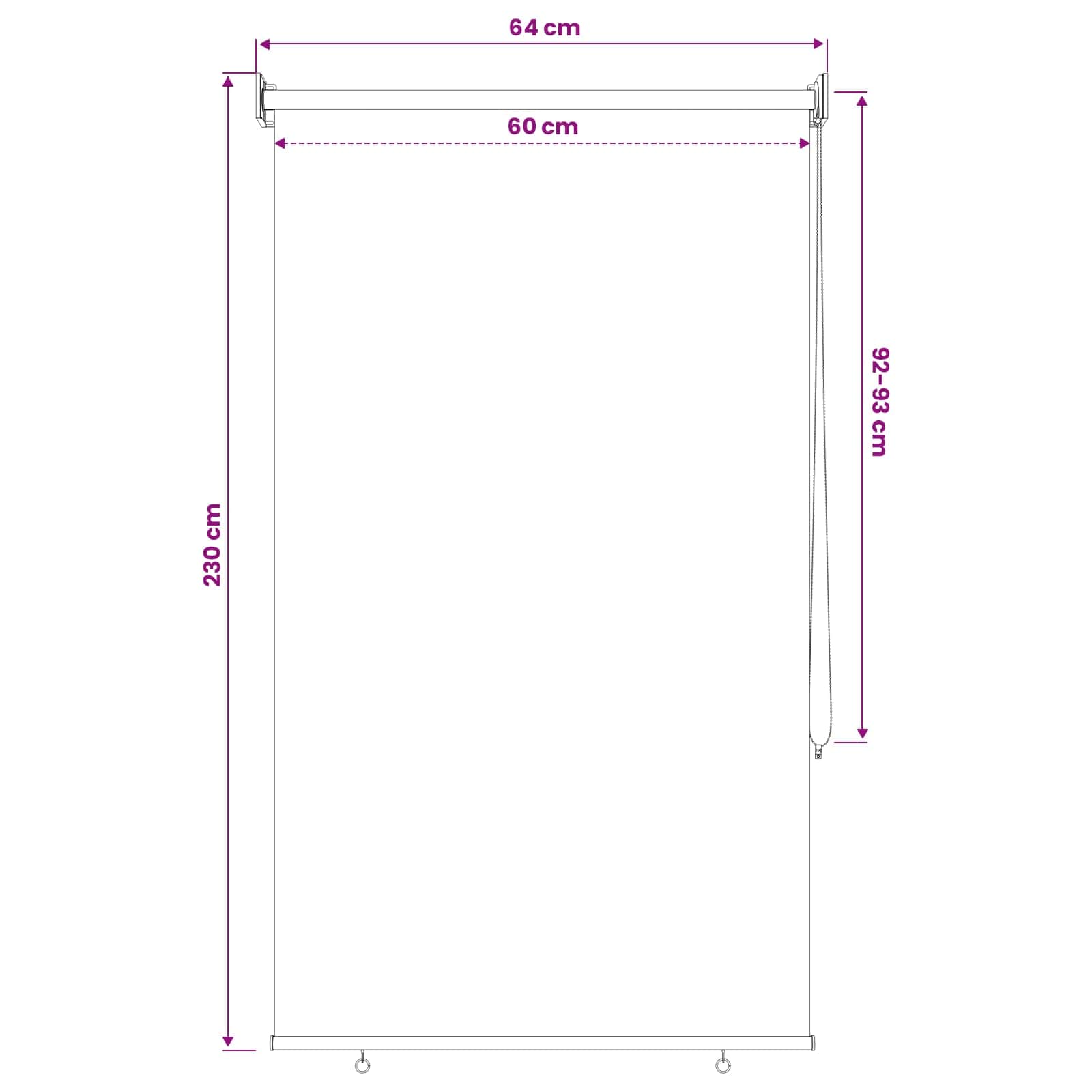 Rolo zavjesa za vanjsku uporabu s UV zaštitom Sivosmeđa