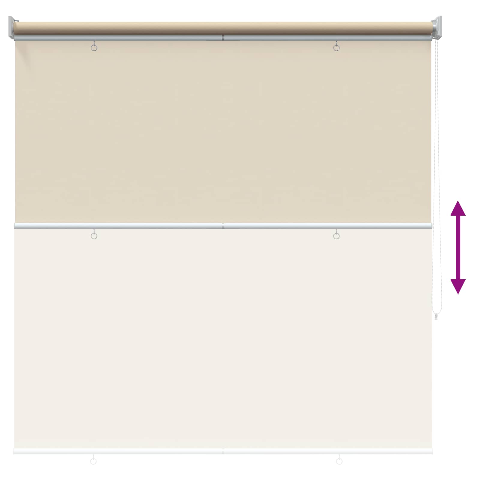 Roleta zaštita od UV zračenja Bež 140 x 140 cm Poliester