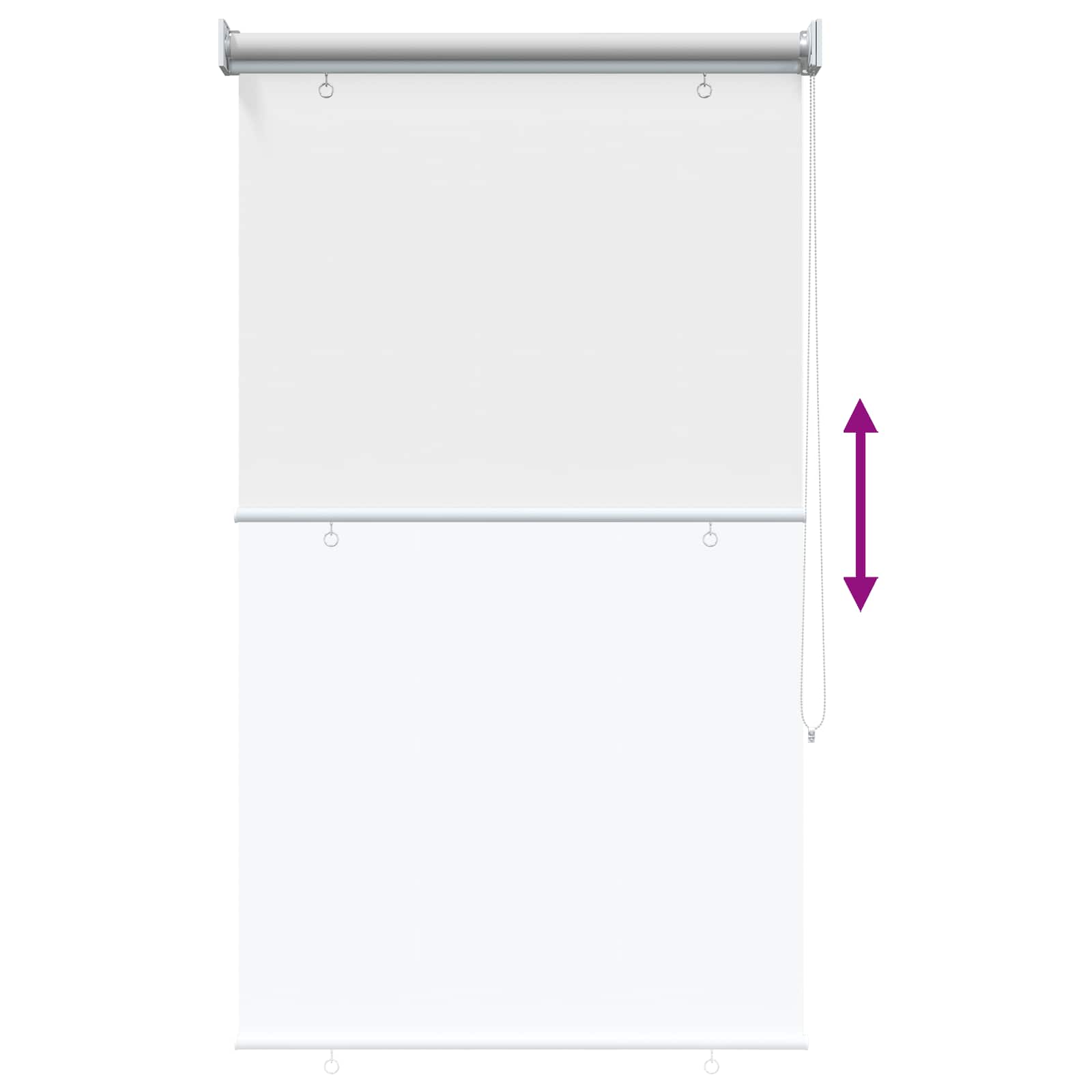 Roleta zaštita od UV zračenja Bijela 80 x 140 cm Poliester