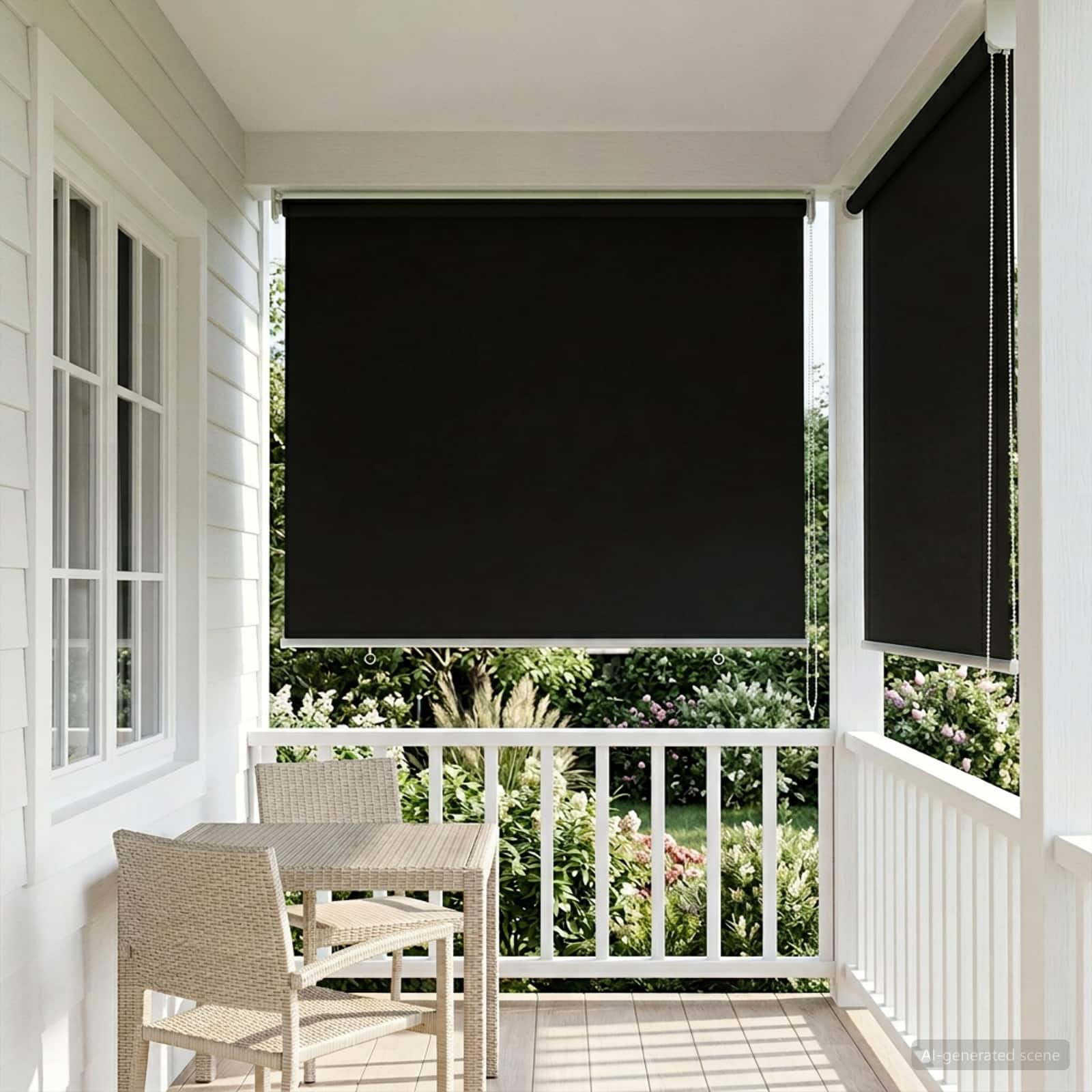 Roleta zaštita od UV zračenja Crna 60 x 140 cm Poliester