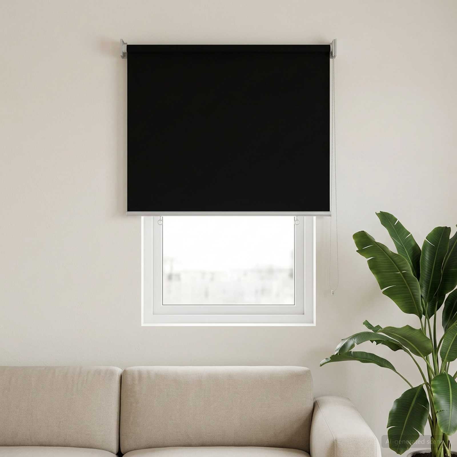 Roleta zaštita od UV zračenja Crna 80 x 140 cm Poliester