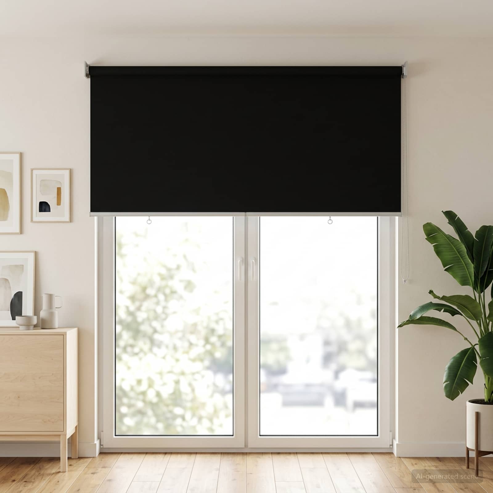 Roleta zaštita od UV zračenja Crna 140 x 230 cm Poliester