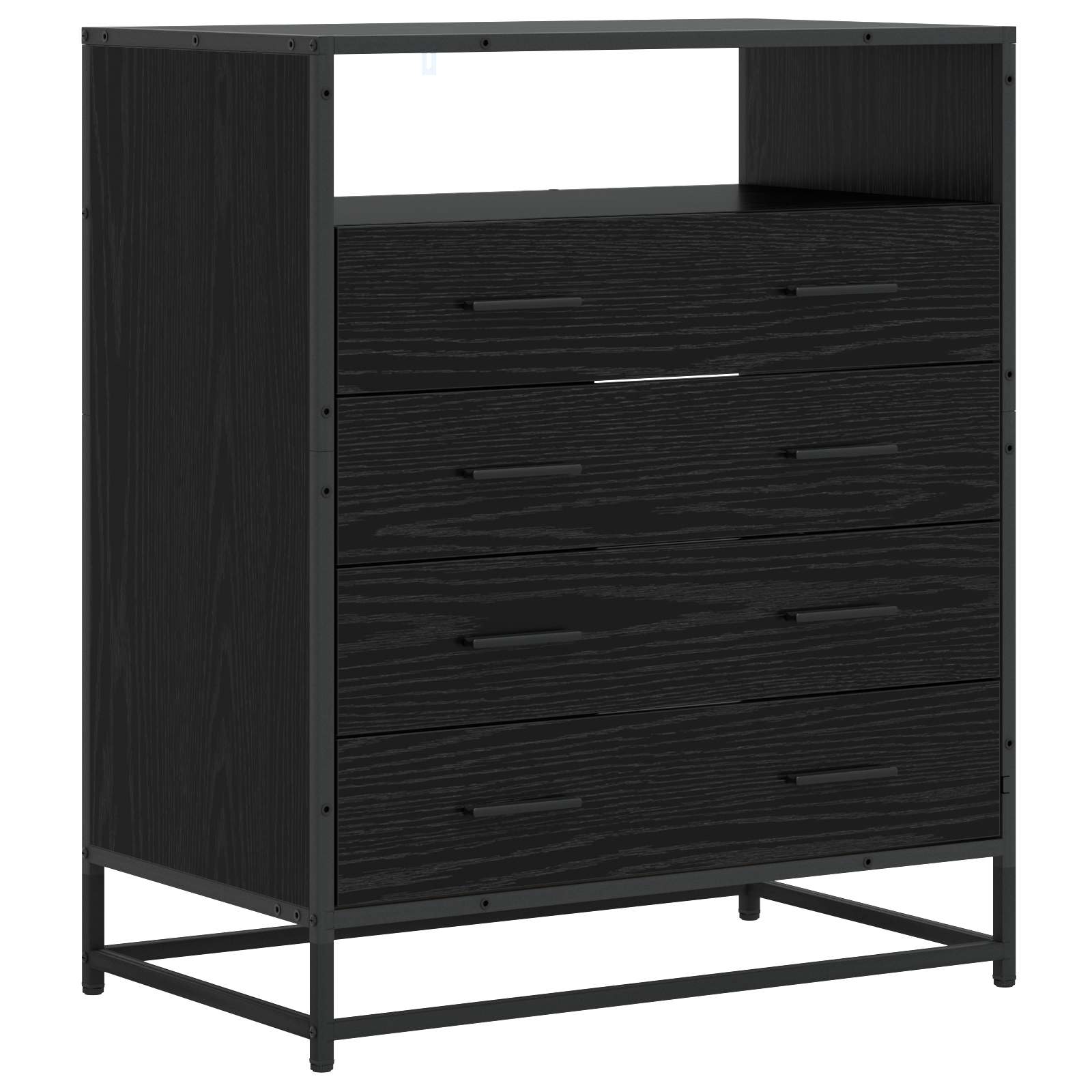 Ormar s ladicama 4-Ladica Crni hrast 70 x 41 x 83,5 cm