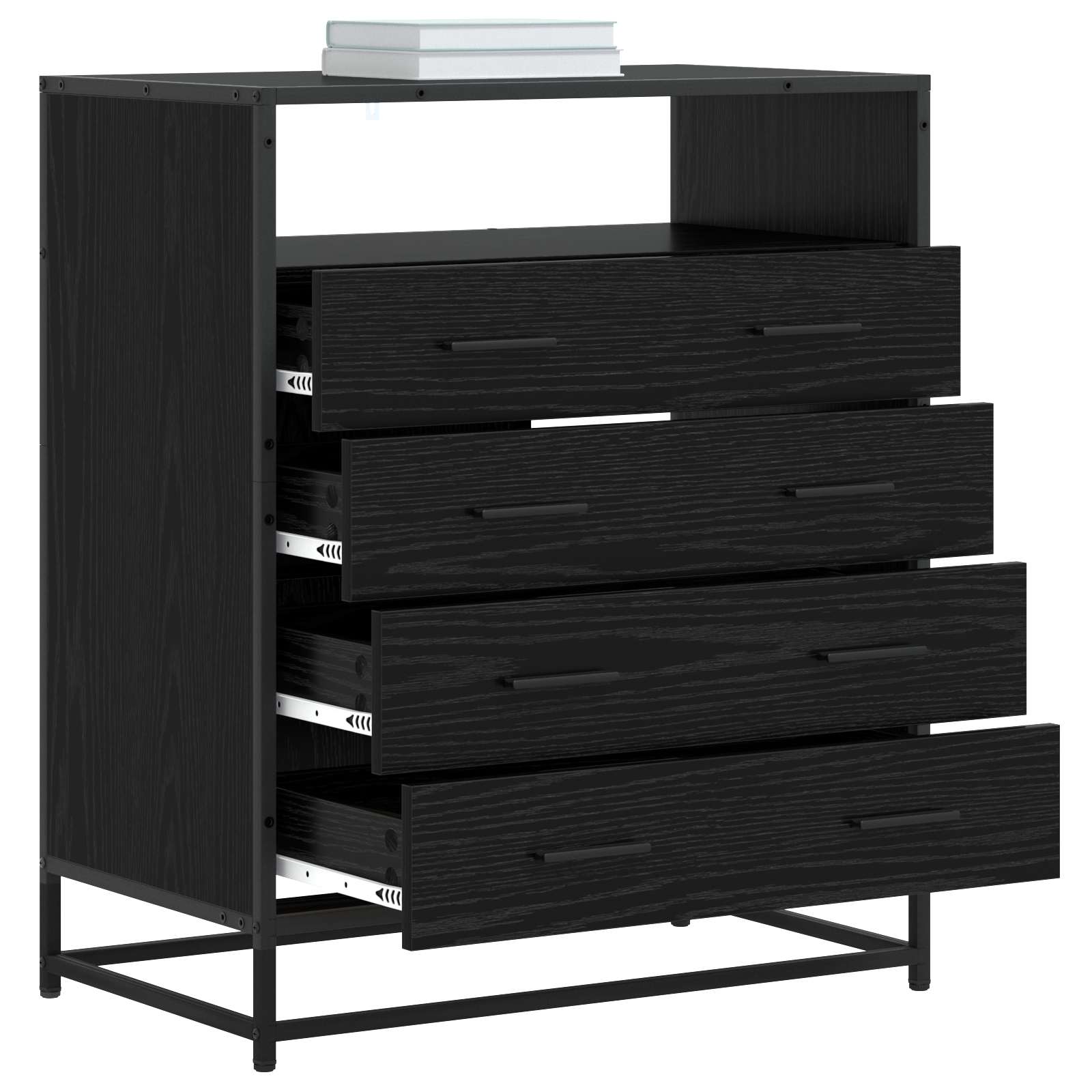 Ormar s ladicama 4-Ladica Crni hrast 70 x 41 x 83,5 cm