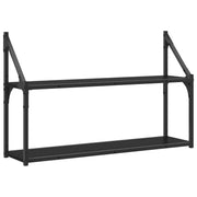 Polica na zidu Zidna montaža Crni hrast 80 x 21 x 51 cm