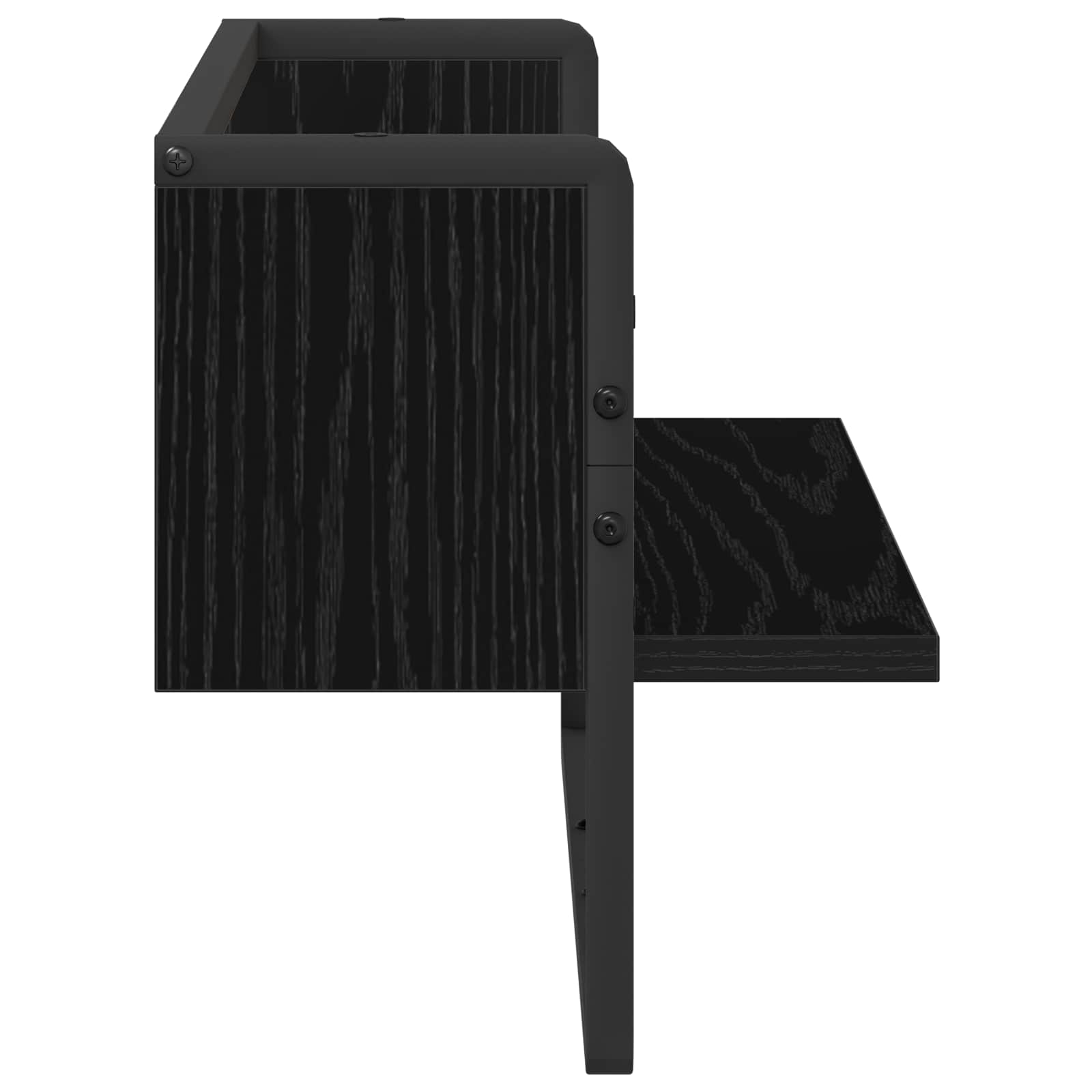 Polica na zidu Zidna montaža Crni hrast 65 x 25 x 30 cm