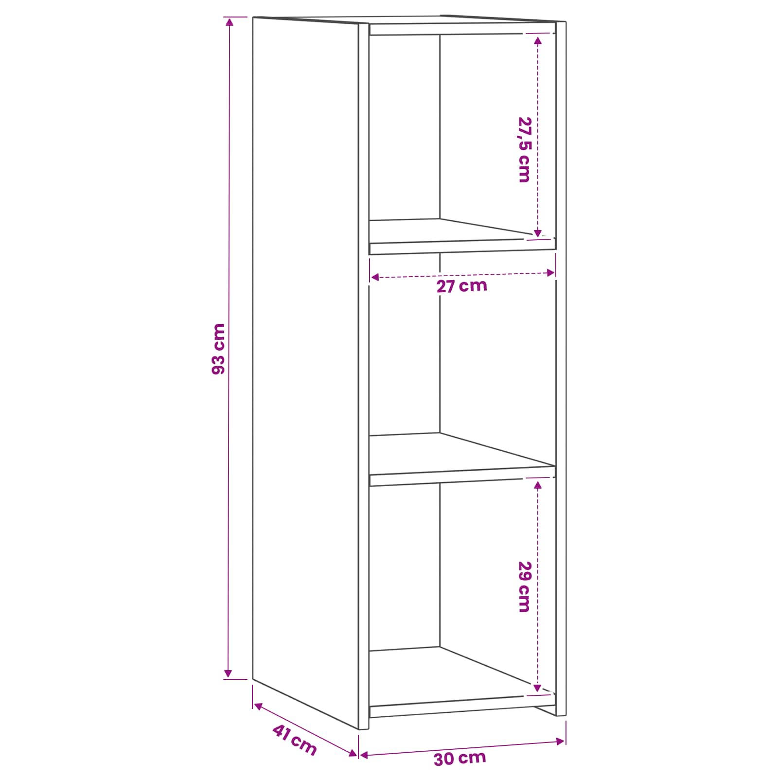 Kreveta Crni hrast 30 x 41 x 93 cm Konstruirano drvo