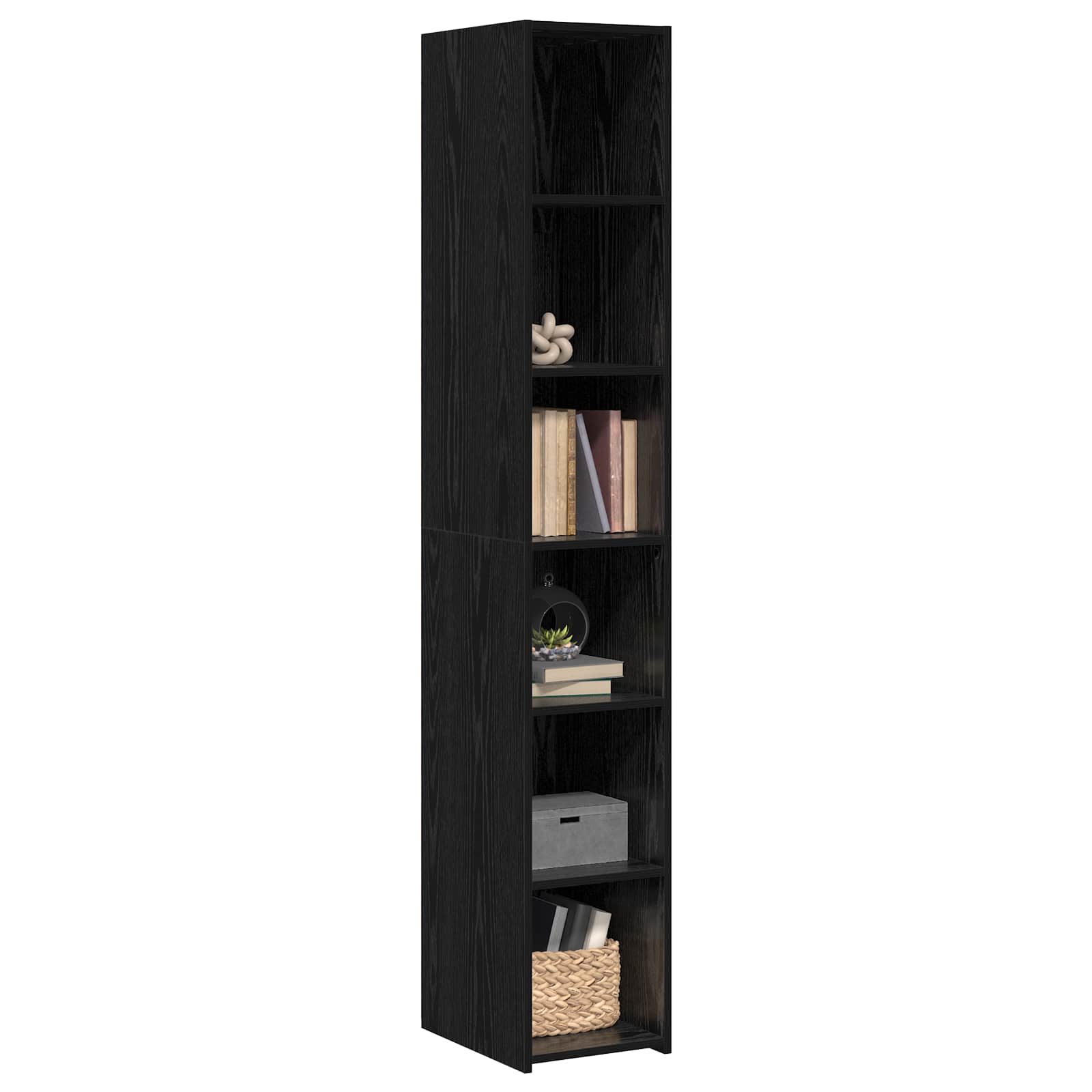 Highboard Crni hrast 30 x 41 x 185 cm Konstruirano drvo