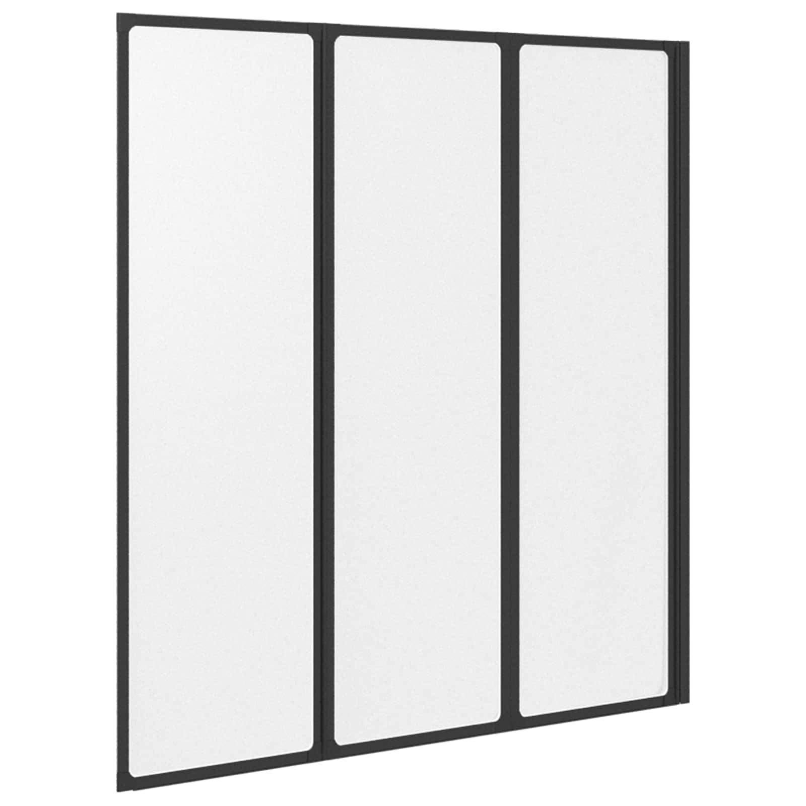 Sklopiva tuš zaslona Crna i puna mraz 132 x 2 x 140 cm