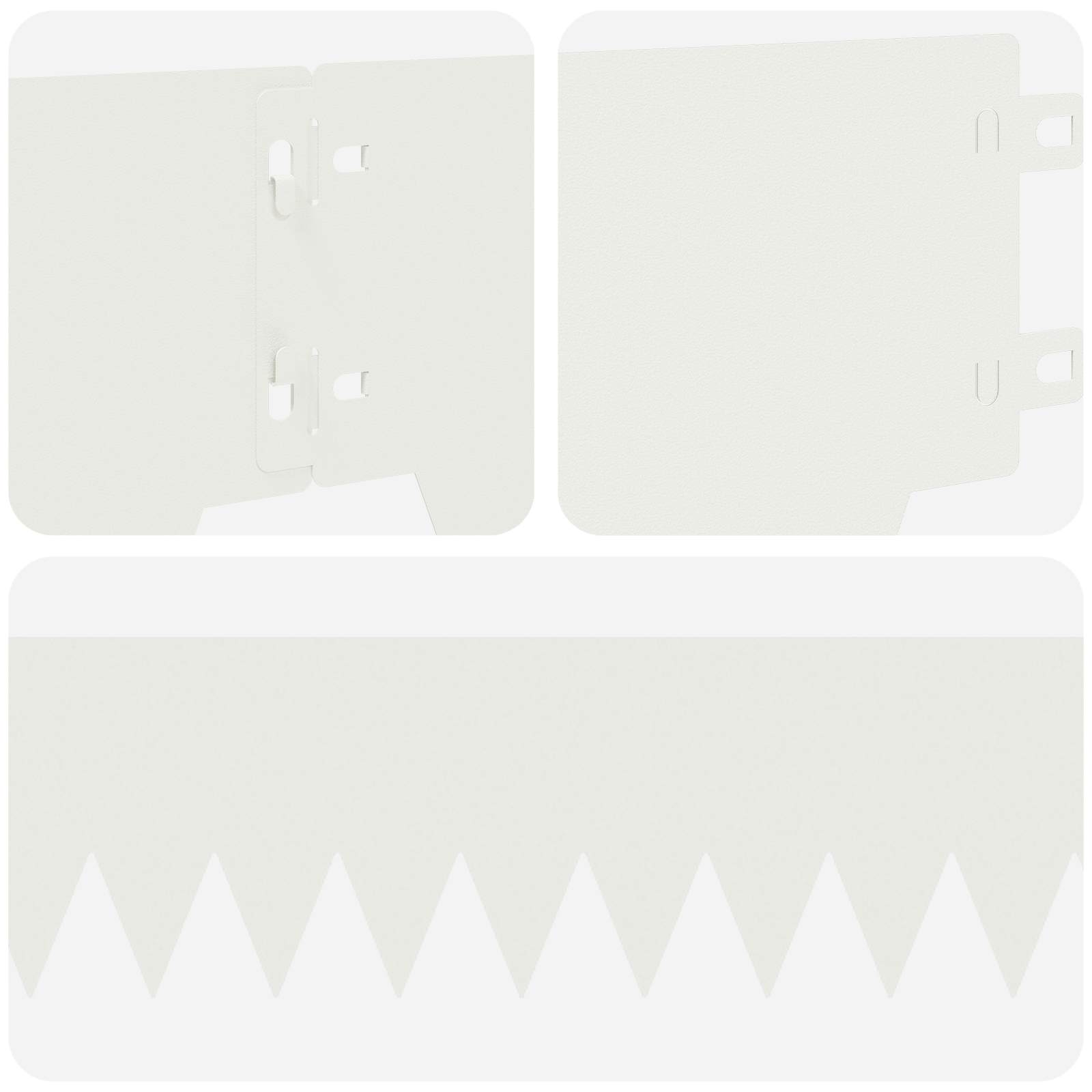 Ograda oko Travnjaka 30 pcs 103 x 15 cm metal Bijela
