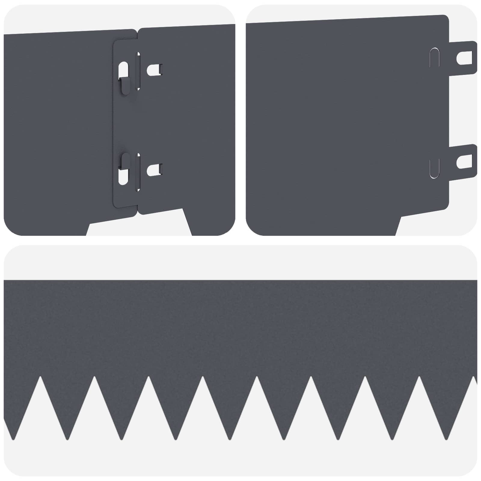 Ograda oko Travnjaka 20 pcs 103 x 15 cm metal Antracit