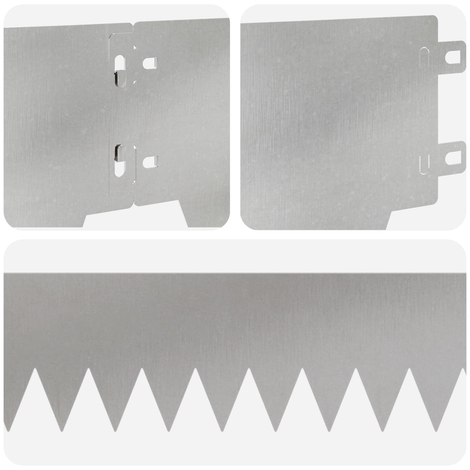 Ograda oko Travnjaka 50 pcs 103 x 15 cm metal Srebrna