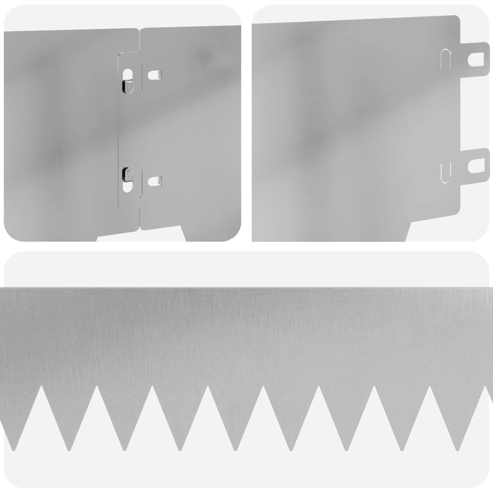 Ograda oko Travnjaka 20 pcs 103 x 15 cm metal Srebrna