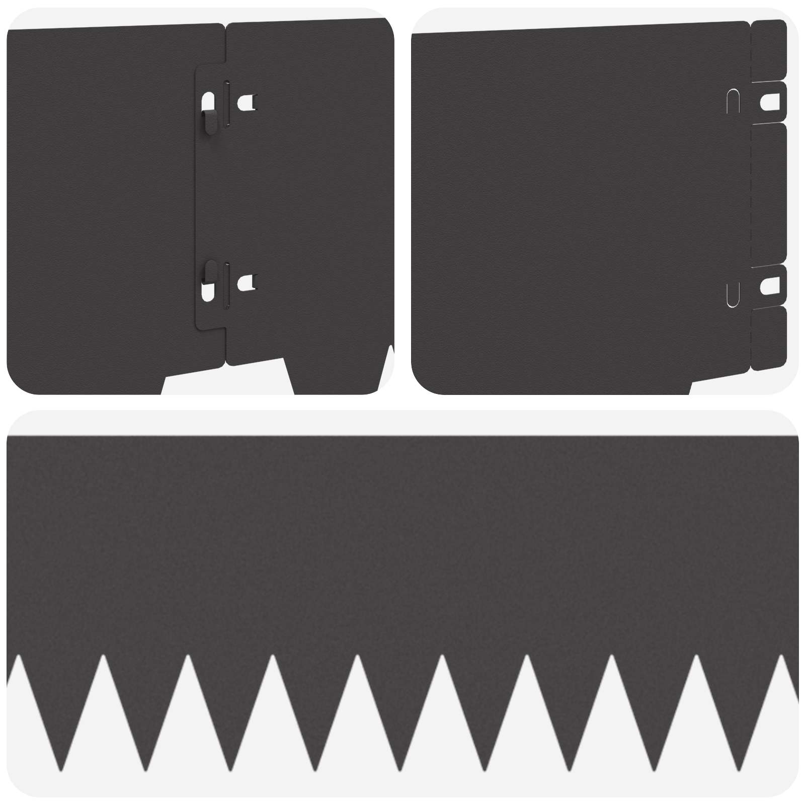 Ograda oko Travnjaka 30 pcs 103 x 20 cm metal Crna
