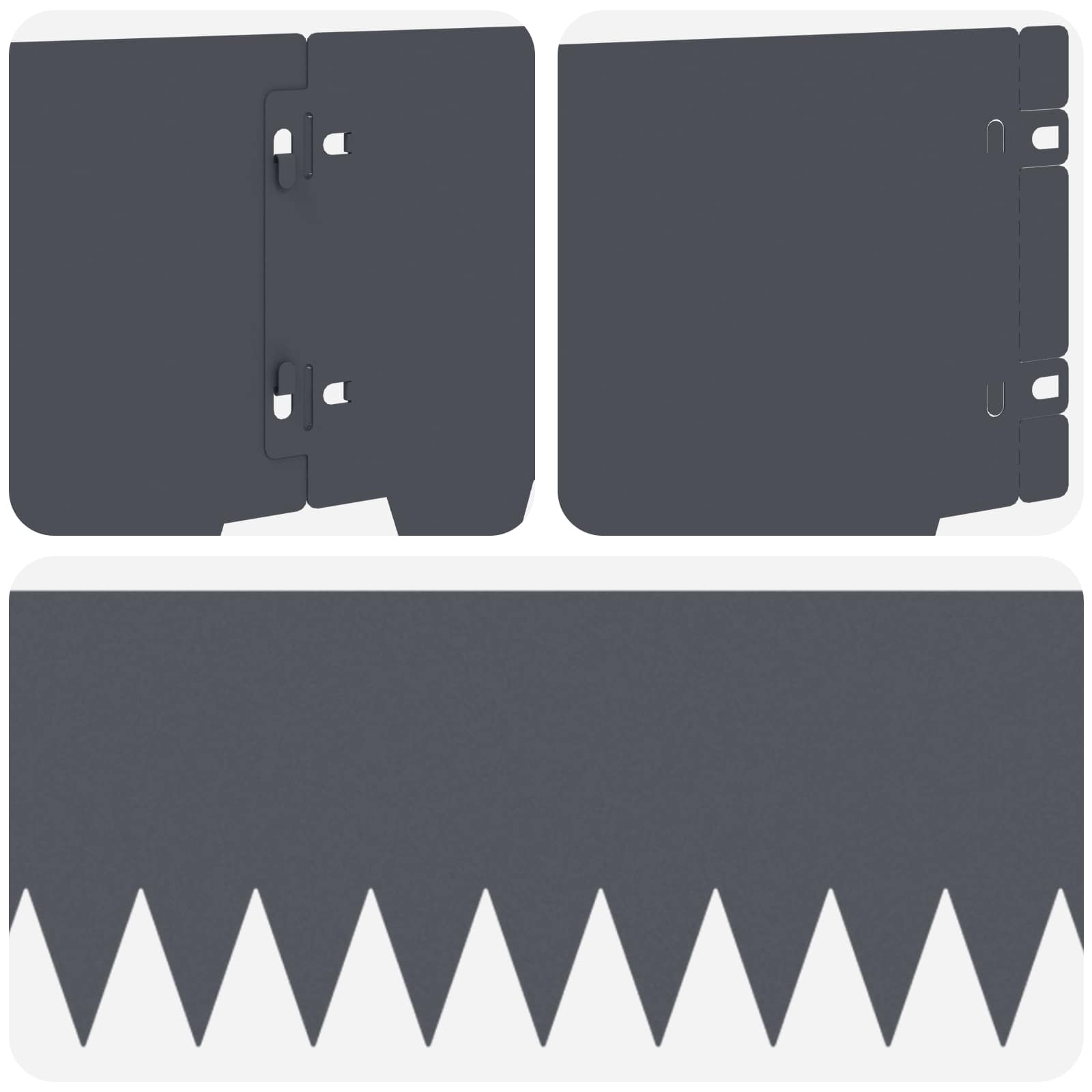 Ograda oko Travnjaka 10 pcs 103 x 20 cm metal Antracit
