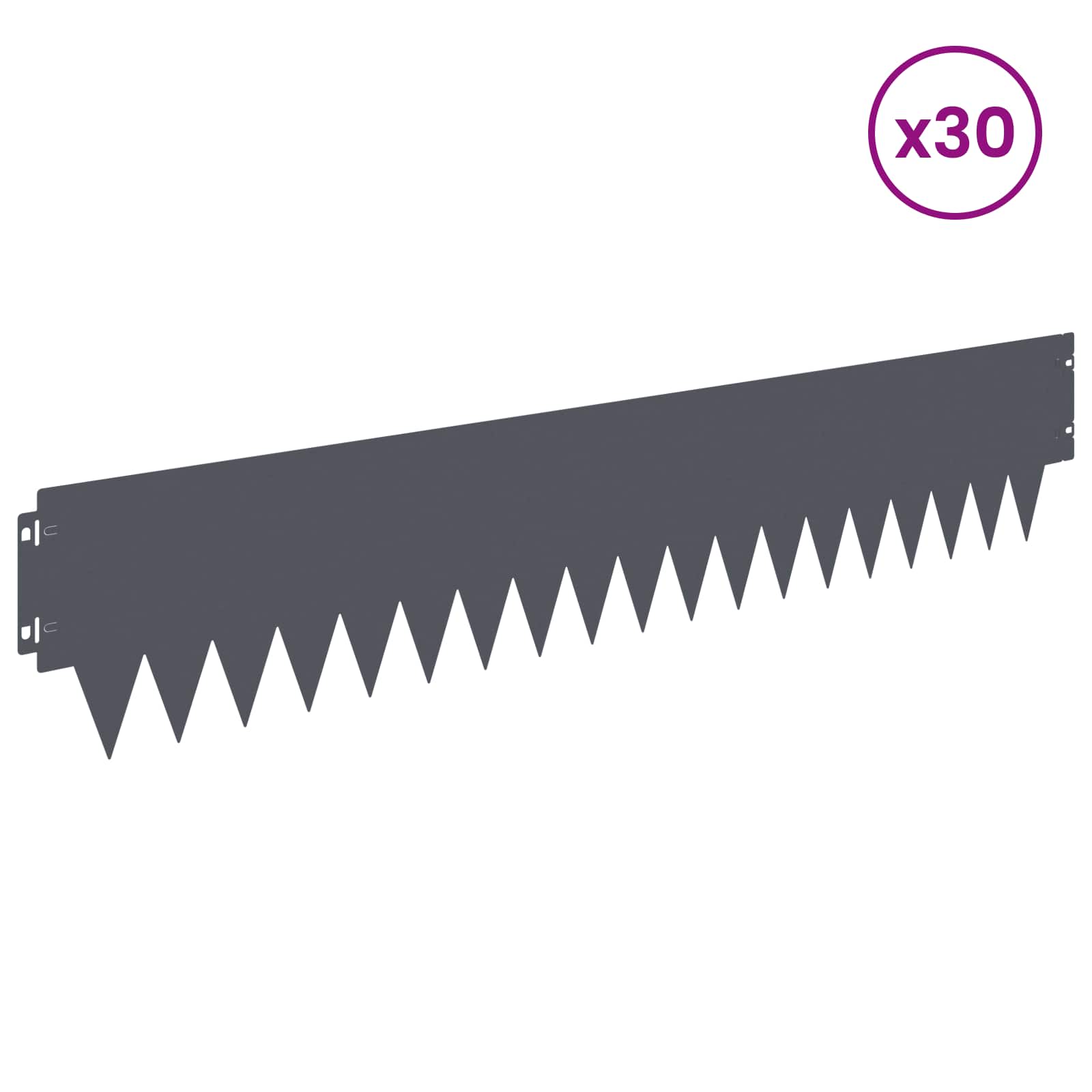 Ograda oko Travnjaka 30 pcs 103 x 20 cm metal Antracit