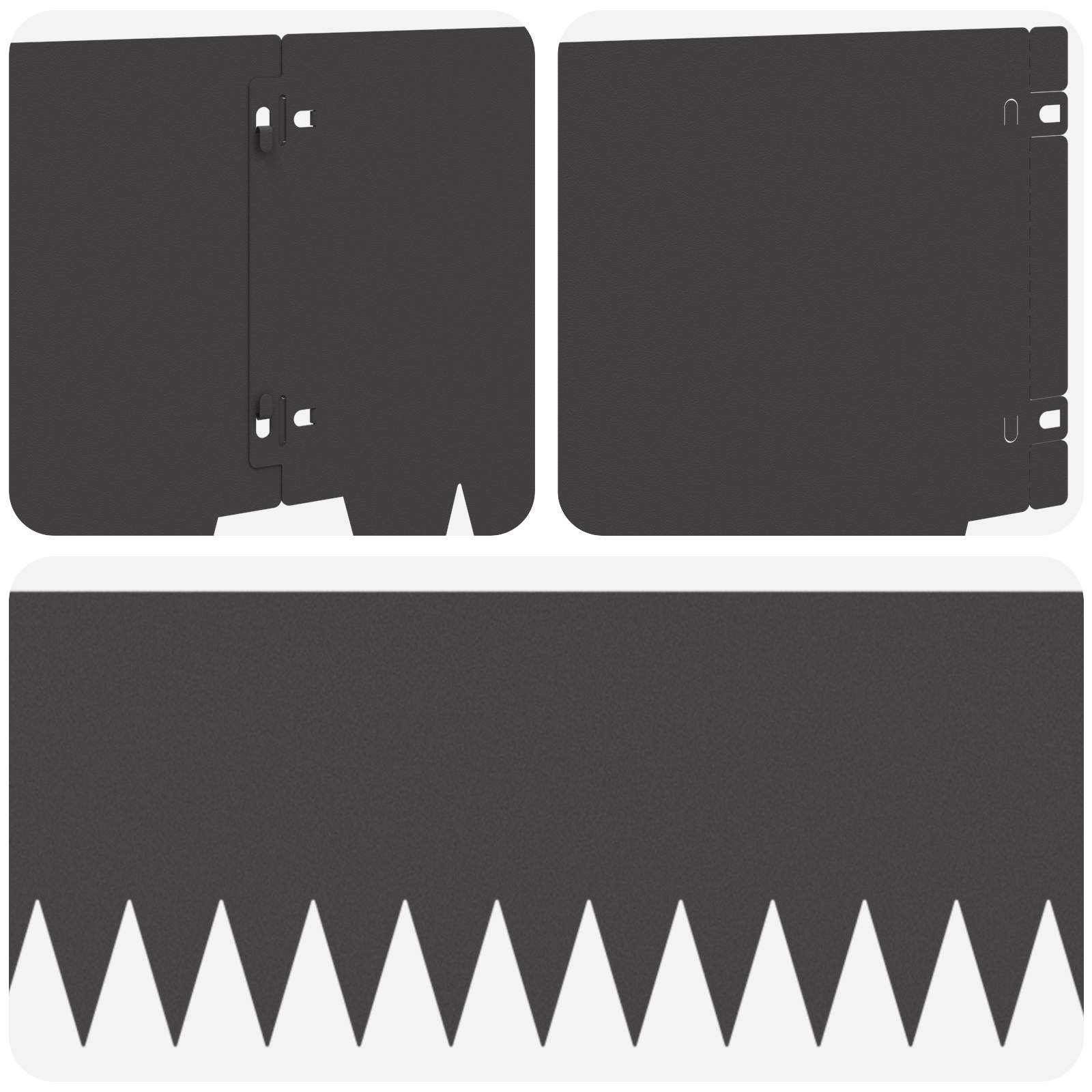 Ograda oko Travnjaka 10 pcs 103 x 25 cm metal Crna