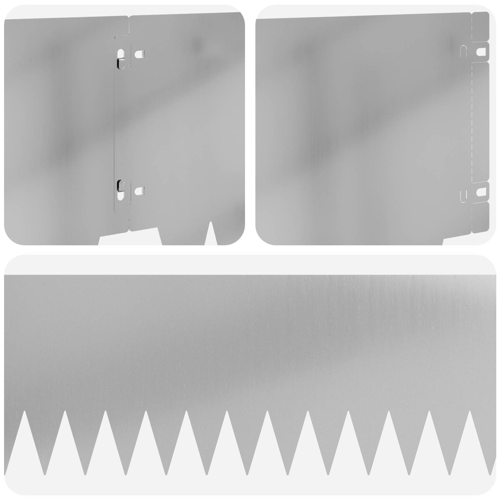 Ograda oko Travnjaka 30 pcs 103 x 25 cm metal Srebrna
