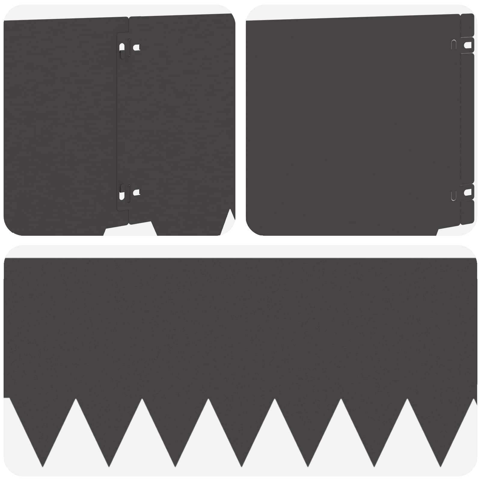 Ograda oko Travnjaka 10 pcs 103 x 30 cm metal Crna
