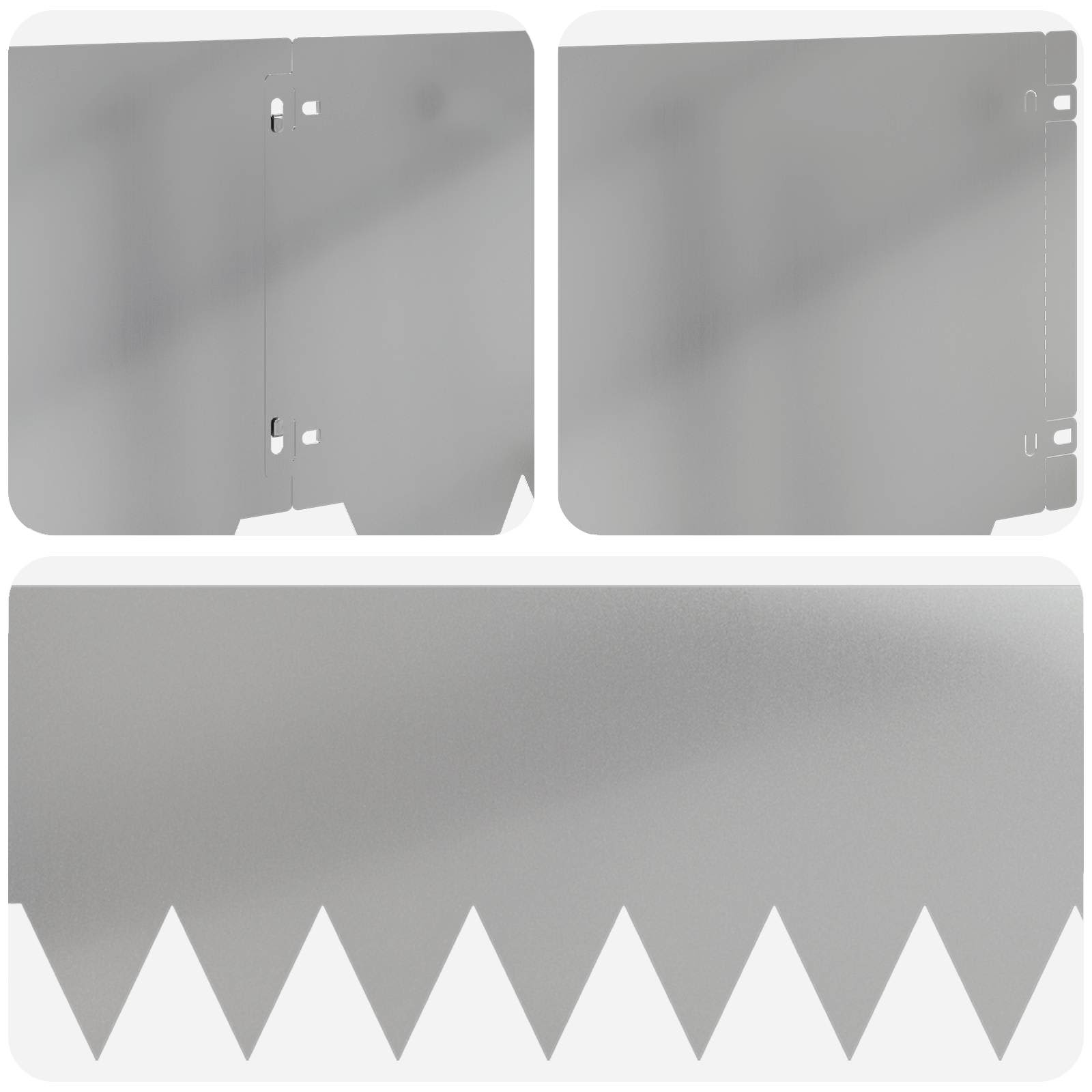 Ograda oko Travnjaka 20 pcs 103 x 30 cm metal Srebrna