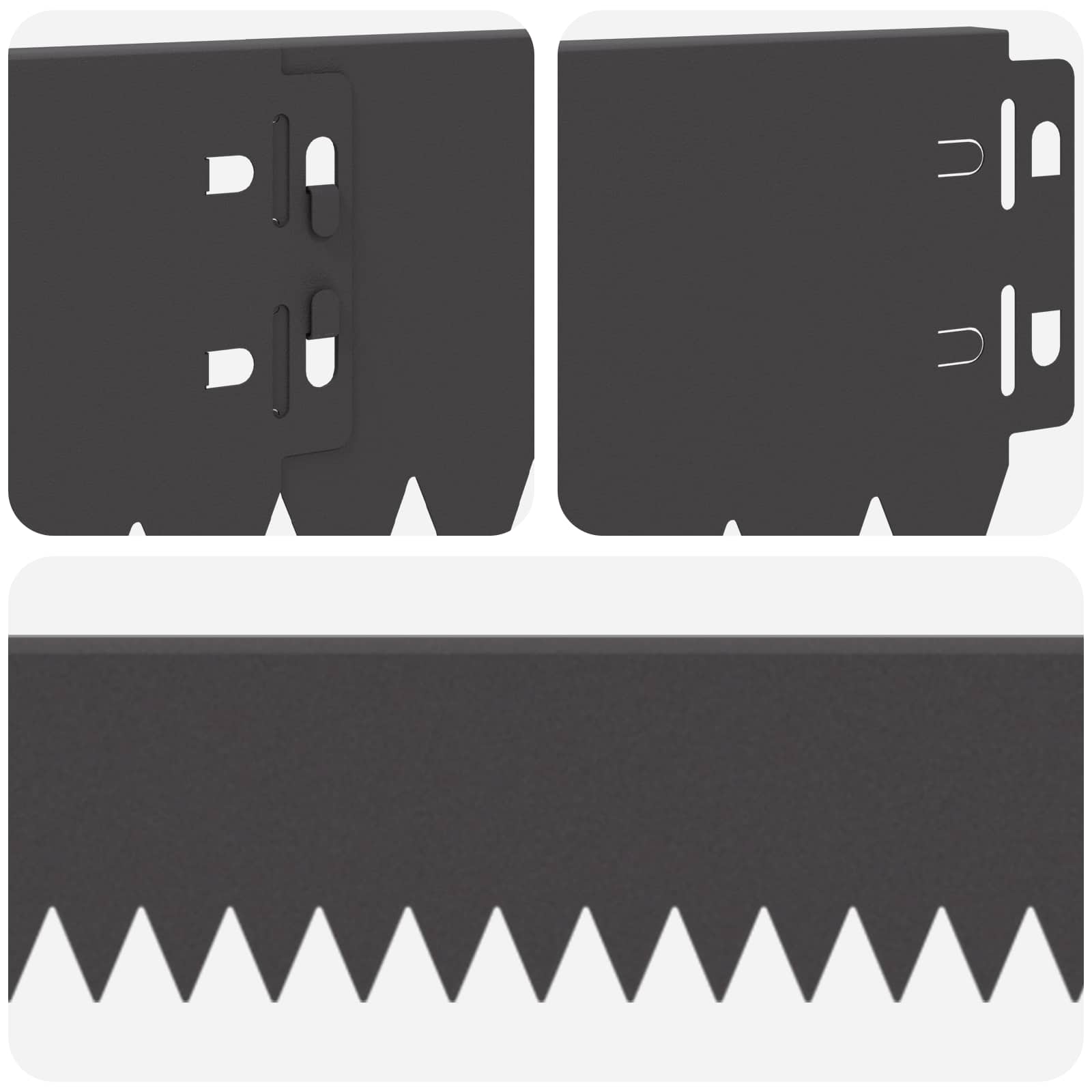 Ograda oko Travnjaka 30 pcs 103 x 10 cm Čelik Crna