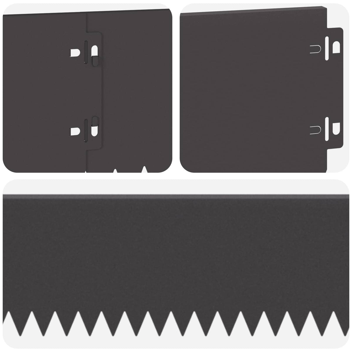 Ograda oko Travnjaka 30 pcs 103 x 15 cm Čelik Crna