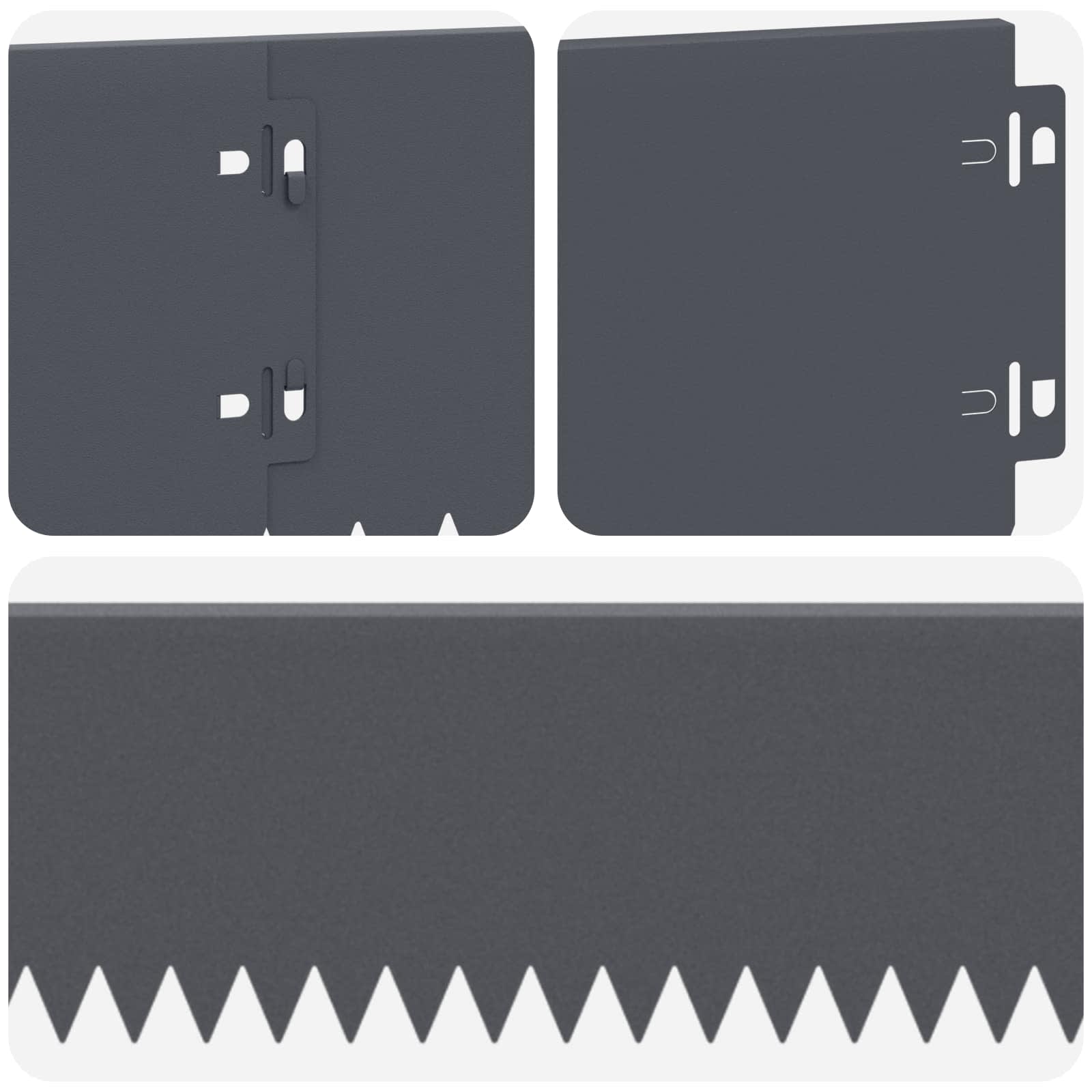 Ograda oko Travnjaka 20 pcs 103 x 15 cm Čelik Antracit
