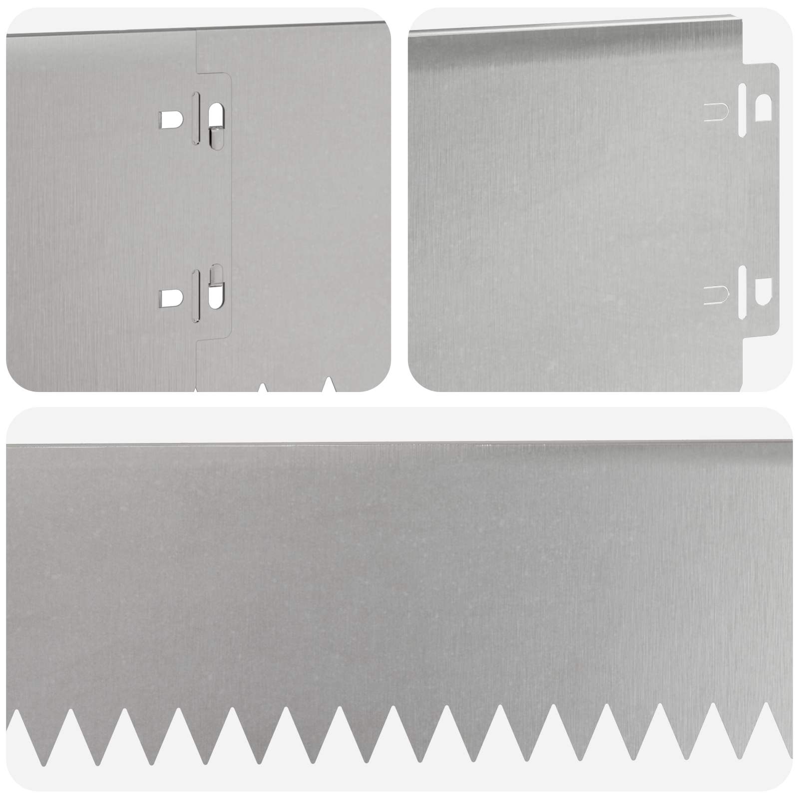 Ograda oko Travnjaka 10 pcs 103 x 15 cm Čelik Srebrna