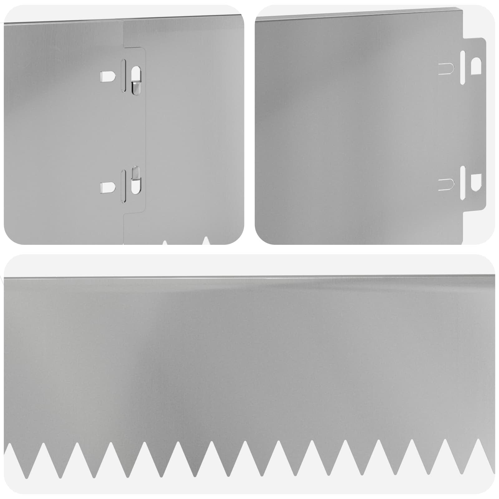 Ograda oko Travnjaka 10 pcs 103 x 15 cm Čelik Srebrna