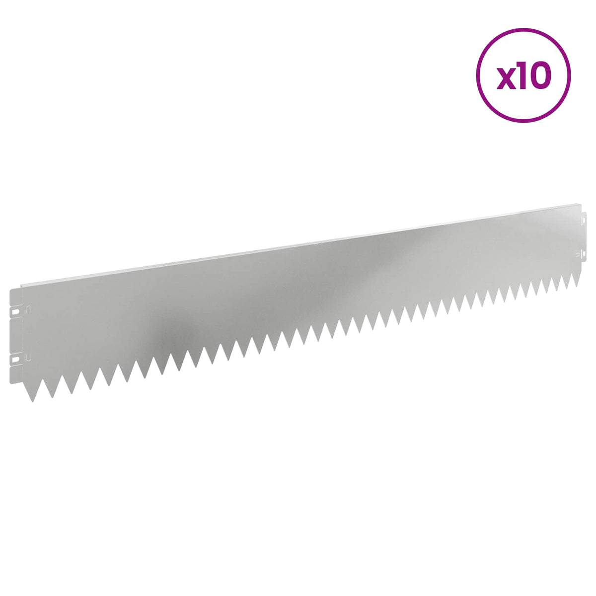 Ograda oko Travnjaka 10 pcs 103 x 15 cm Čelik Srebrna
