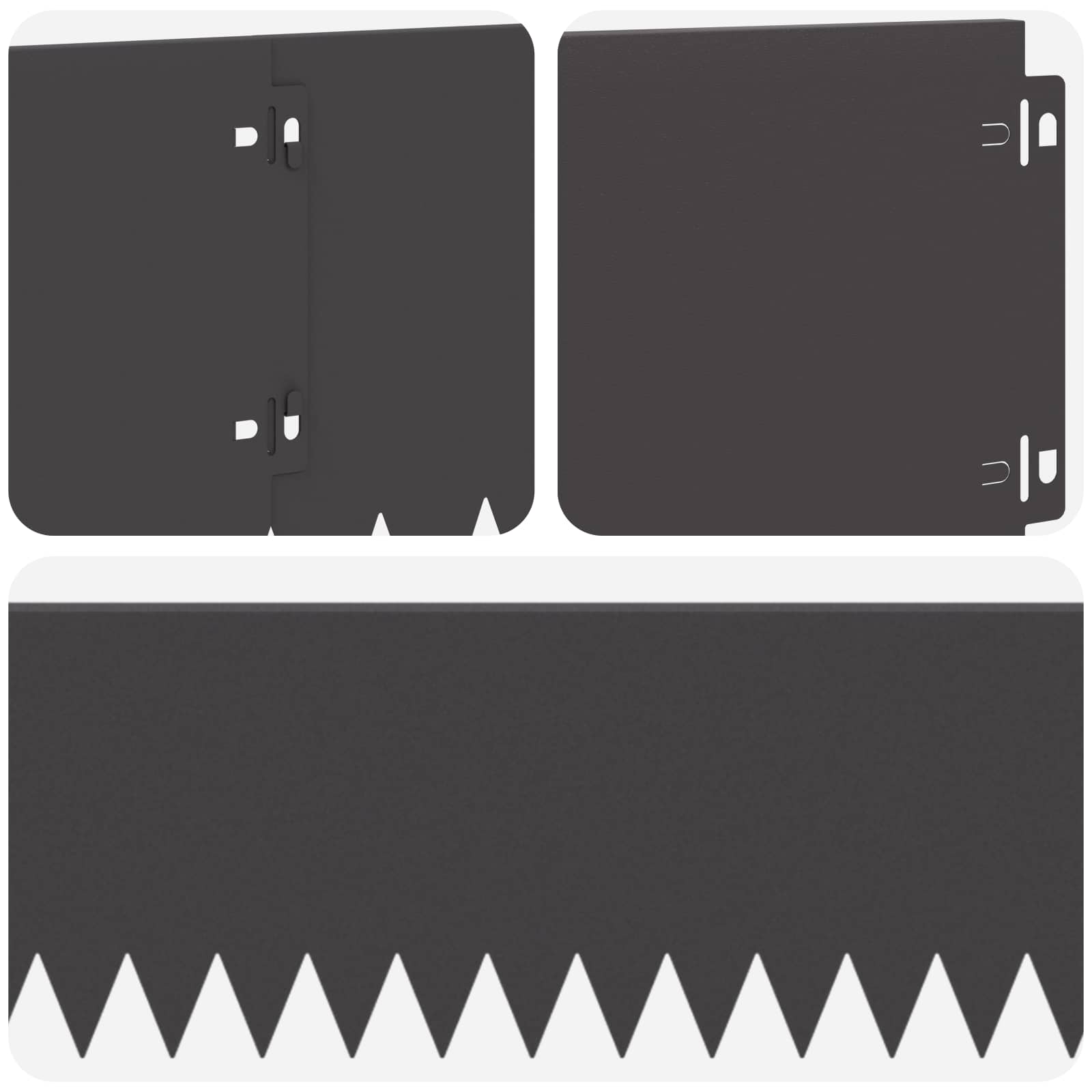 Ograda oko Travnjaka 20 pcs 103 x 20 cm Čelik Crna